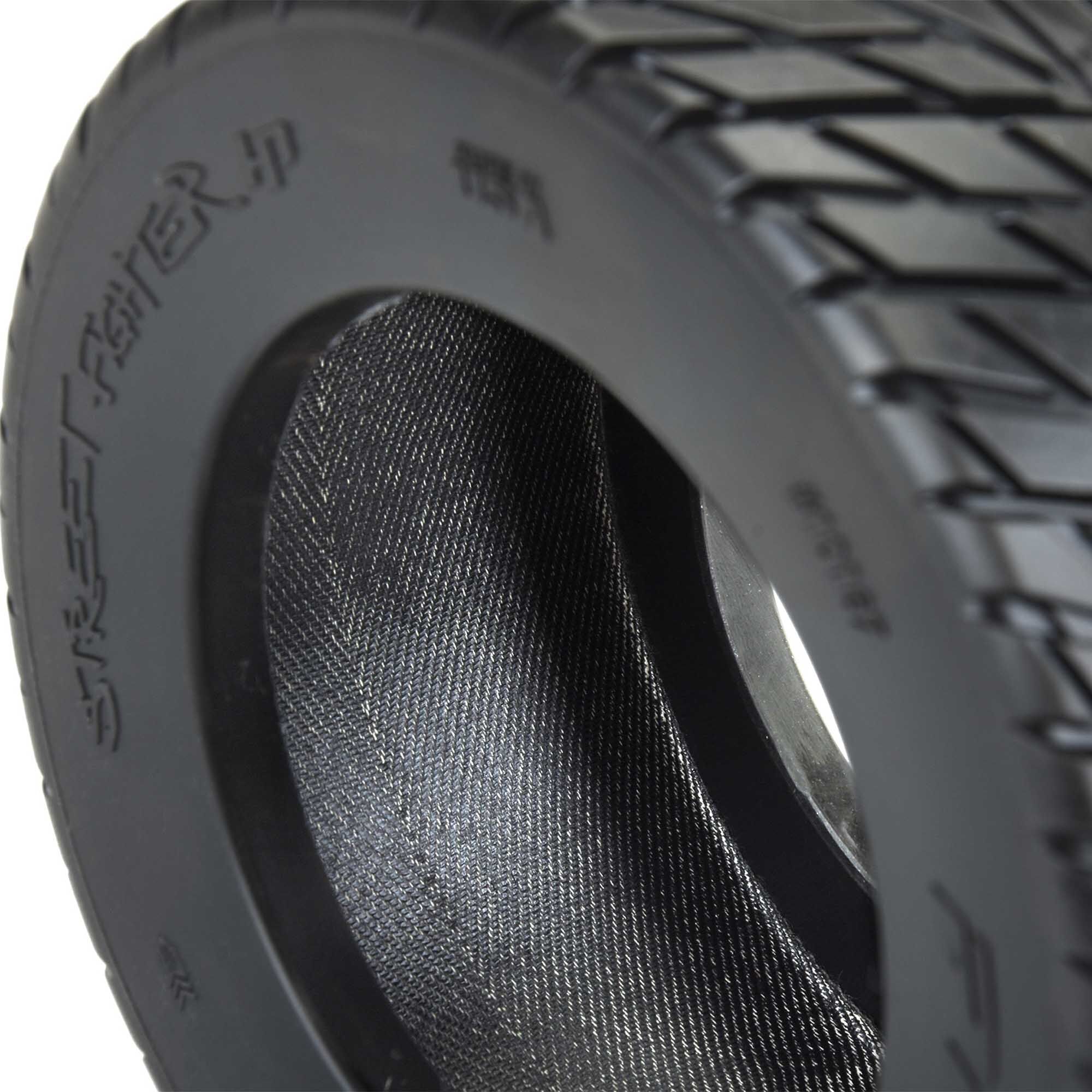 Pro-Line Racing 1/8 Street Fighter HP BELTED F/R 3.8" MT Mounted 17mm Black Raid (2)