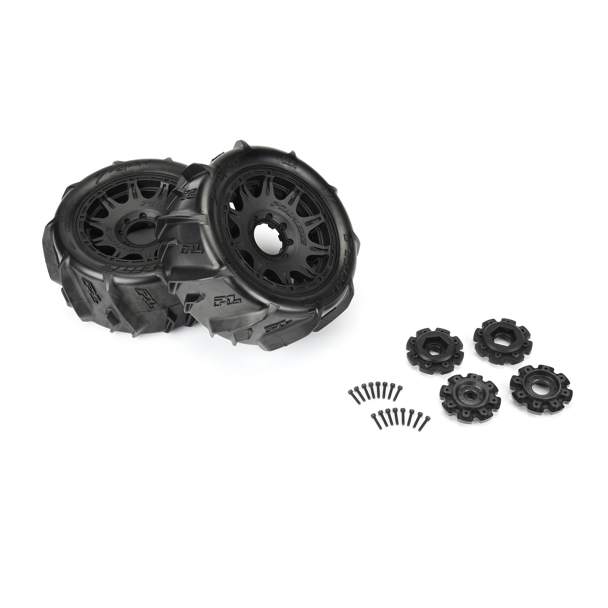 Pro-Line Racing 1/6 Dumont Sand/Snow F/R 5.7” Tires MTD 24mm Black Raid 8x48 Hex (2)