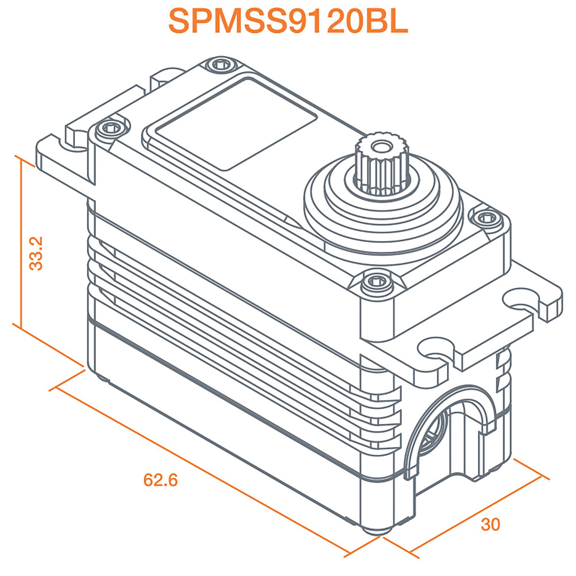Spektrum S9120BL 1/5 Digital HV High Torque Brushless Metal Gear Surface Servo