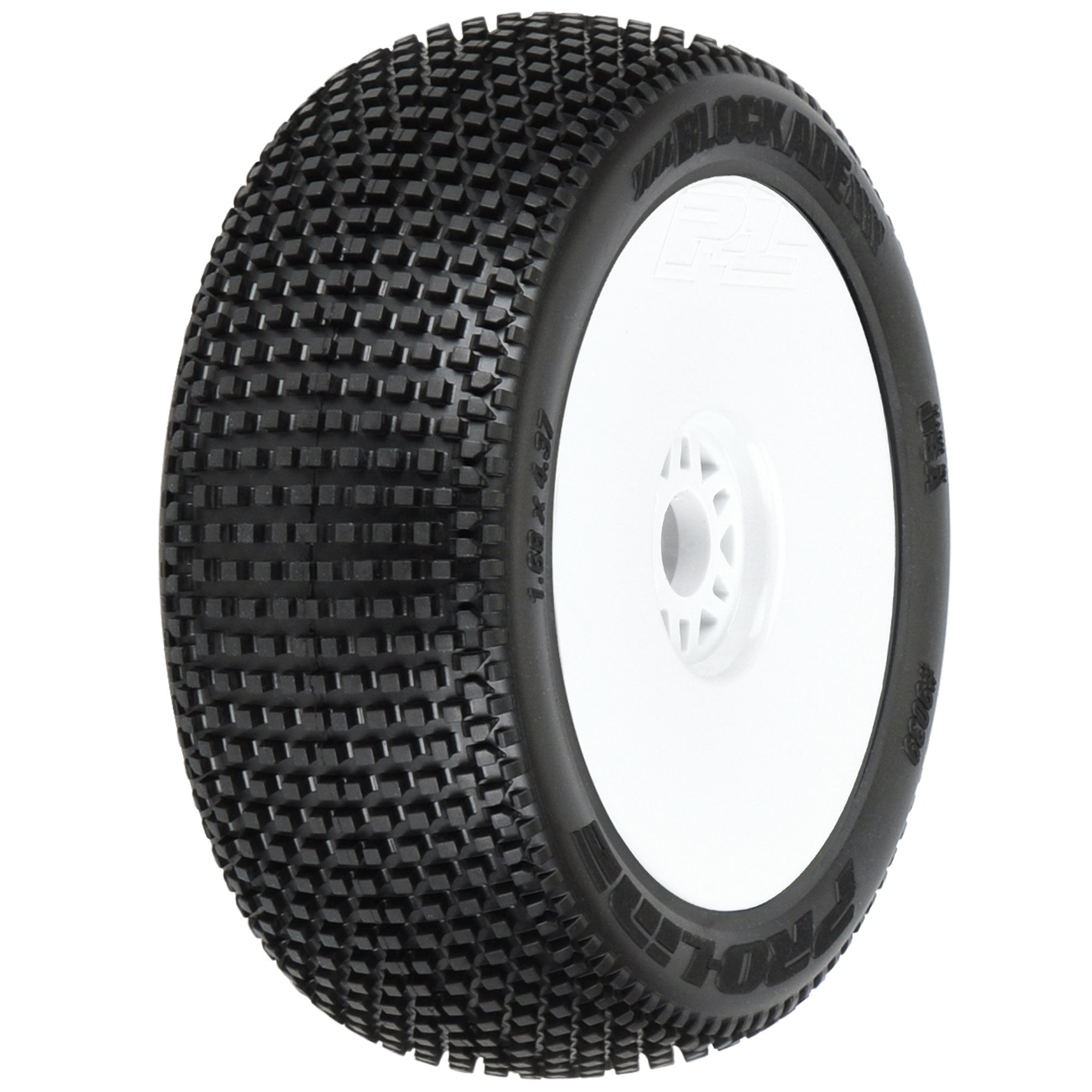 Pro-Line Racing 1/8 Blockade S3 Front/Rear Buggy Tires Mounted 17mm White (2)