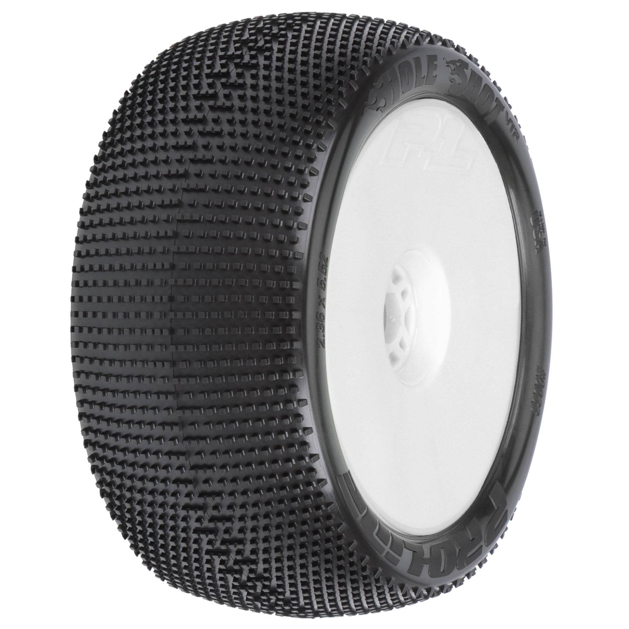 Pro-Line Racing 1/8 Hole Shot S3 F/R 4.0" Tires Mounted 17mm Wht Zero Offst Whls (2)