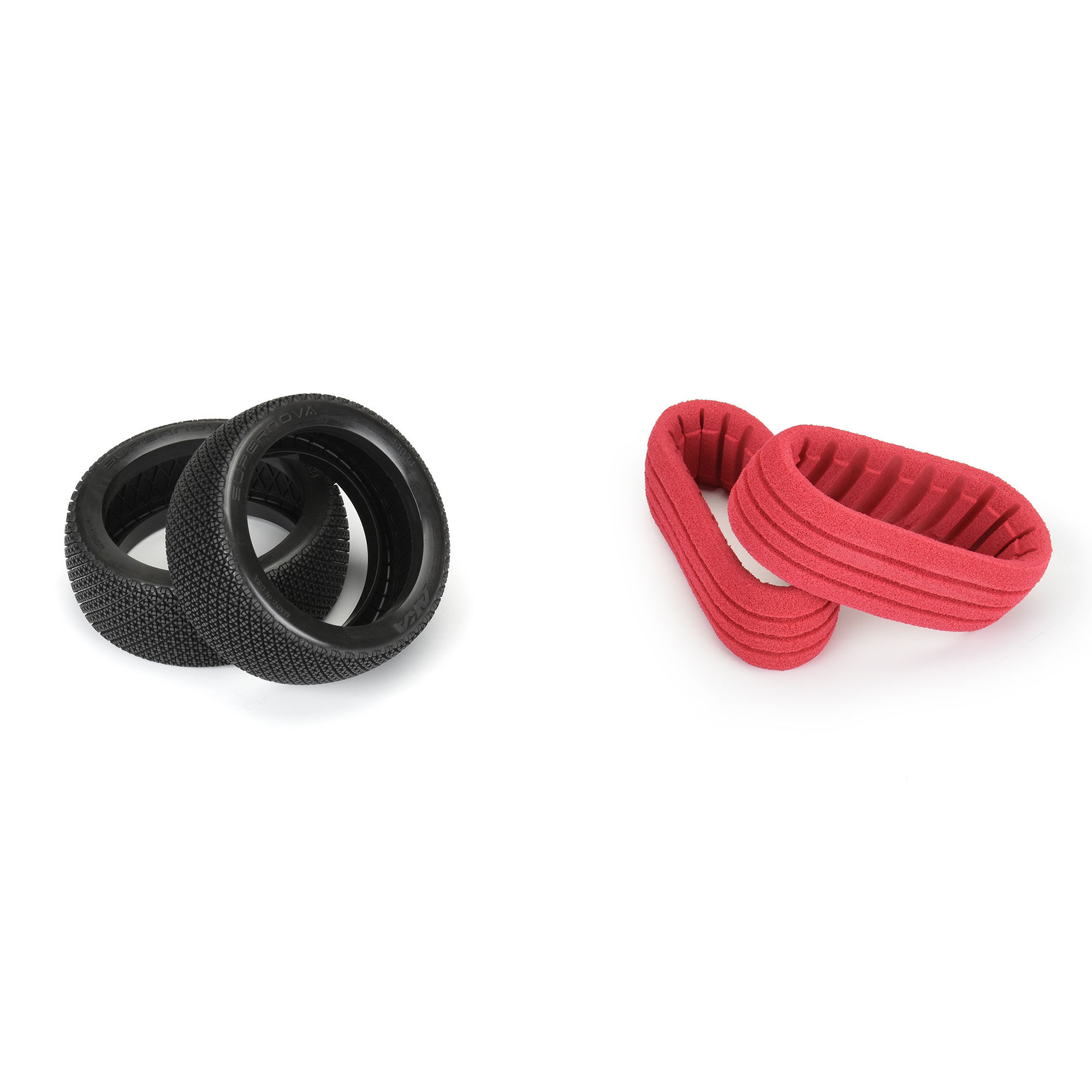 AKA PRODUCTS, INC. 1/8 Supernova Super Soft Longwear F/R Off-Road Buggy Tires (2)