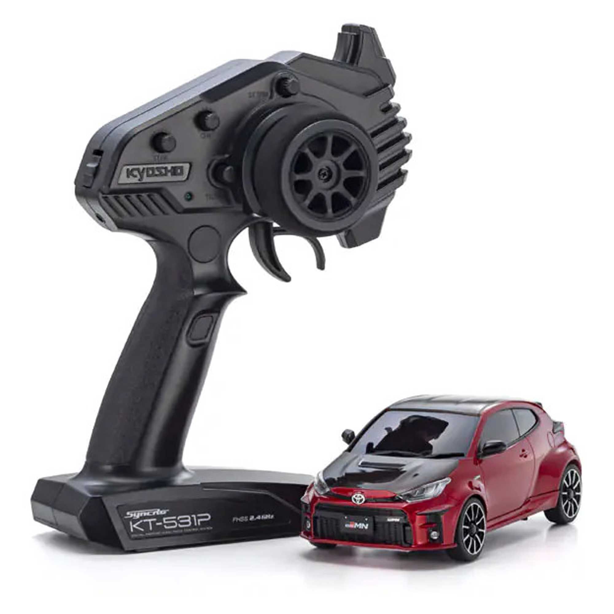 Kyosho 1/28 Toyota GRMN Yaris Rally Package MA-02 MINI-Z AWD RTR, Emotional Red