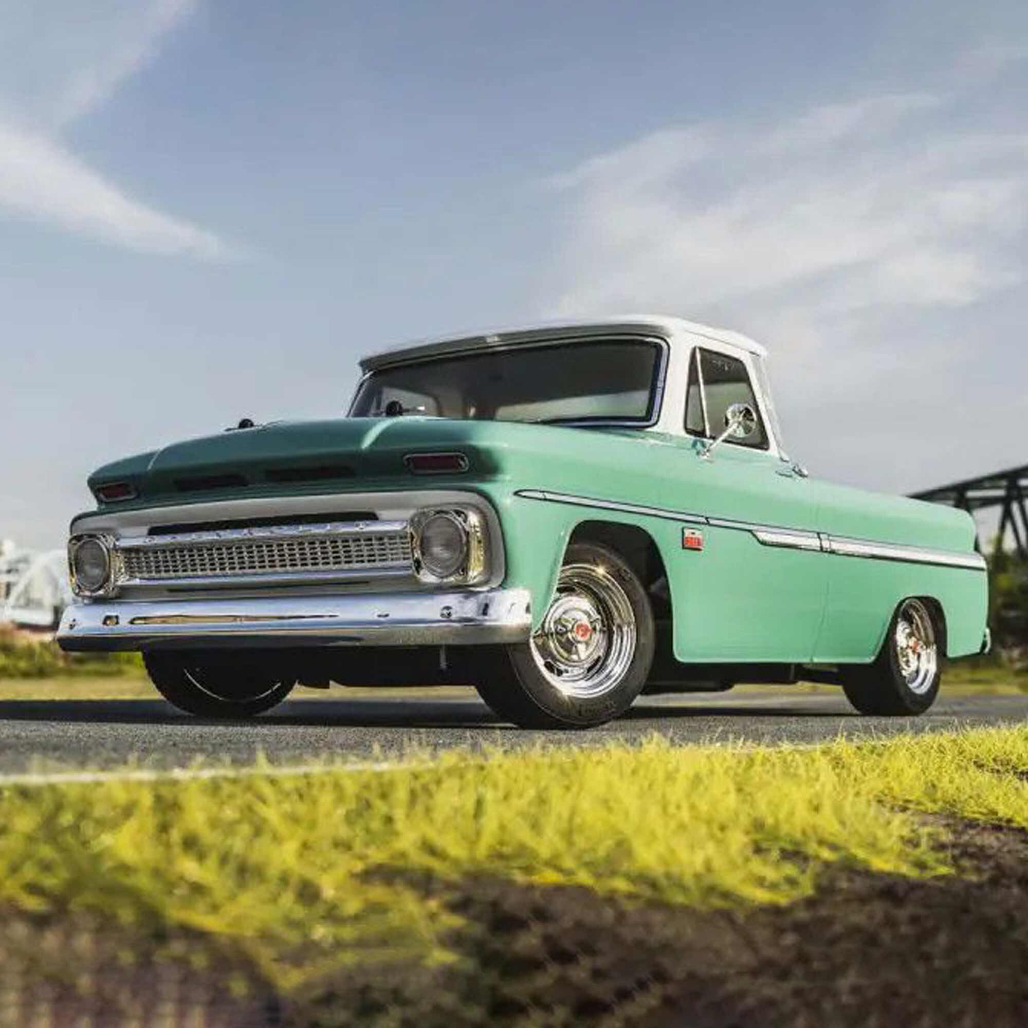 Kyosho 1/10 FAZER Mk2 FZ02L 1966 Chevy C10 Fleetside 4WD Pickup, Light Green