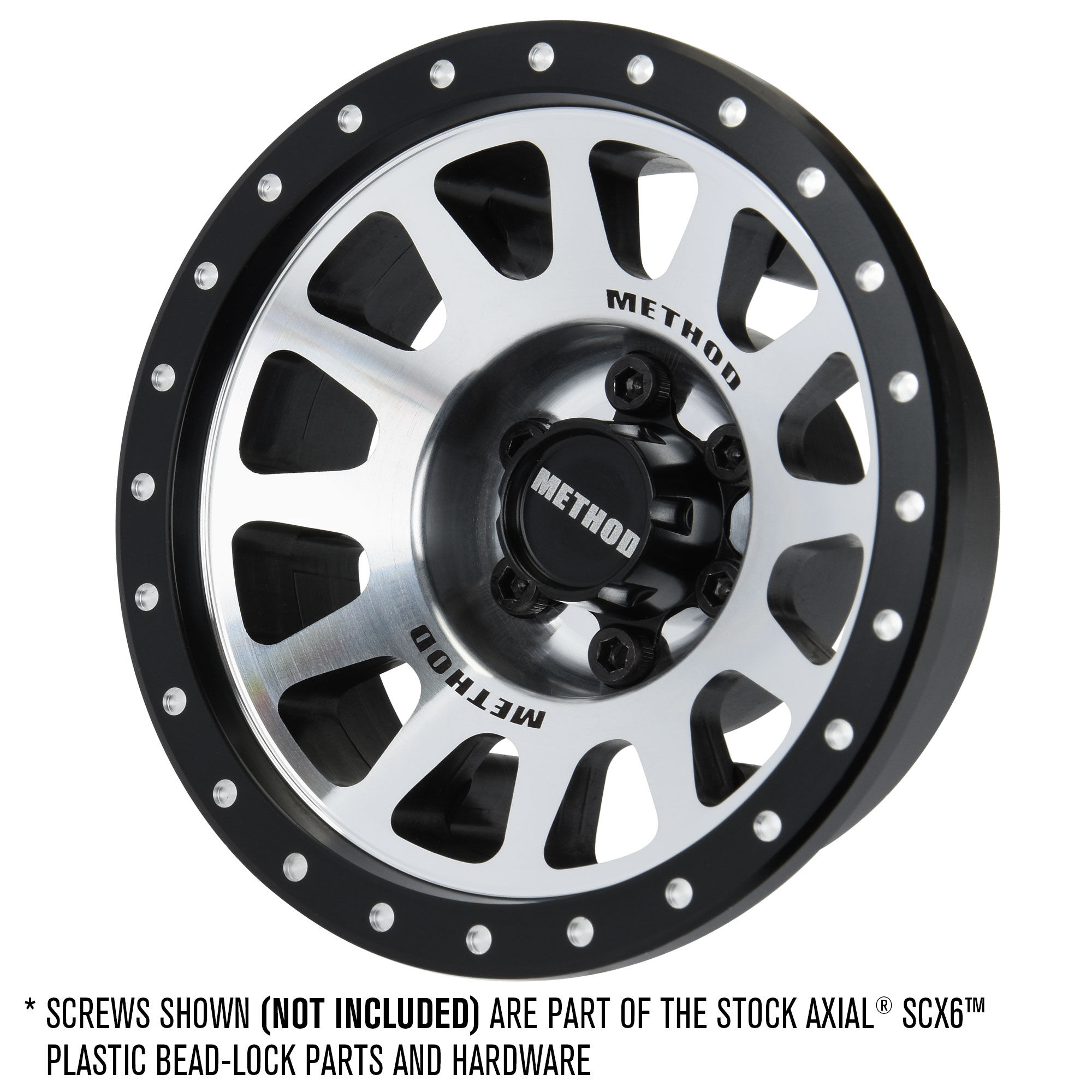 Pro-Line Racing 1/6 Method 305 Alum F/R 2.9" +2 Offset SCX6 Wheel Faces (2) Silver
