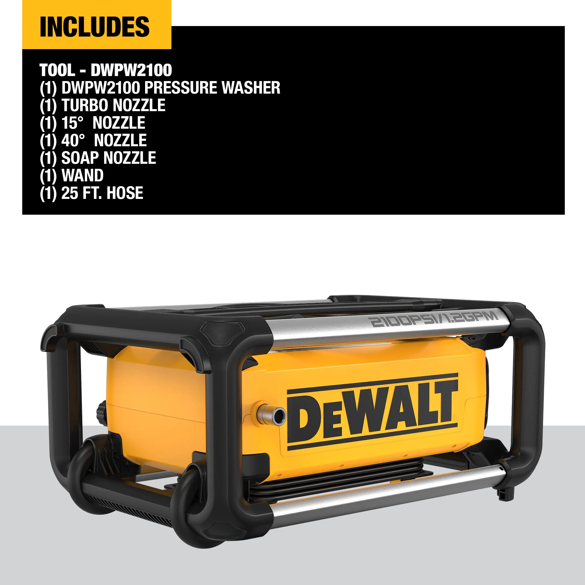 DEWALT 2100 PSI Electric Jobsite Pressure Washer DWPW2100