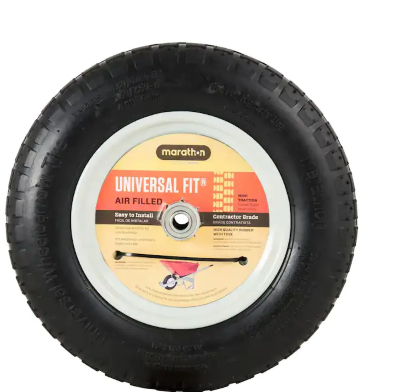 Marathon 14.5 in. Pneumatic Universal Wheelbarrow Wheels