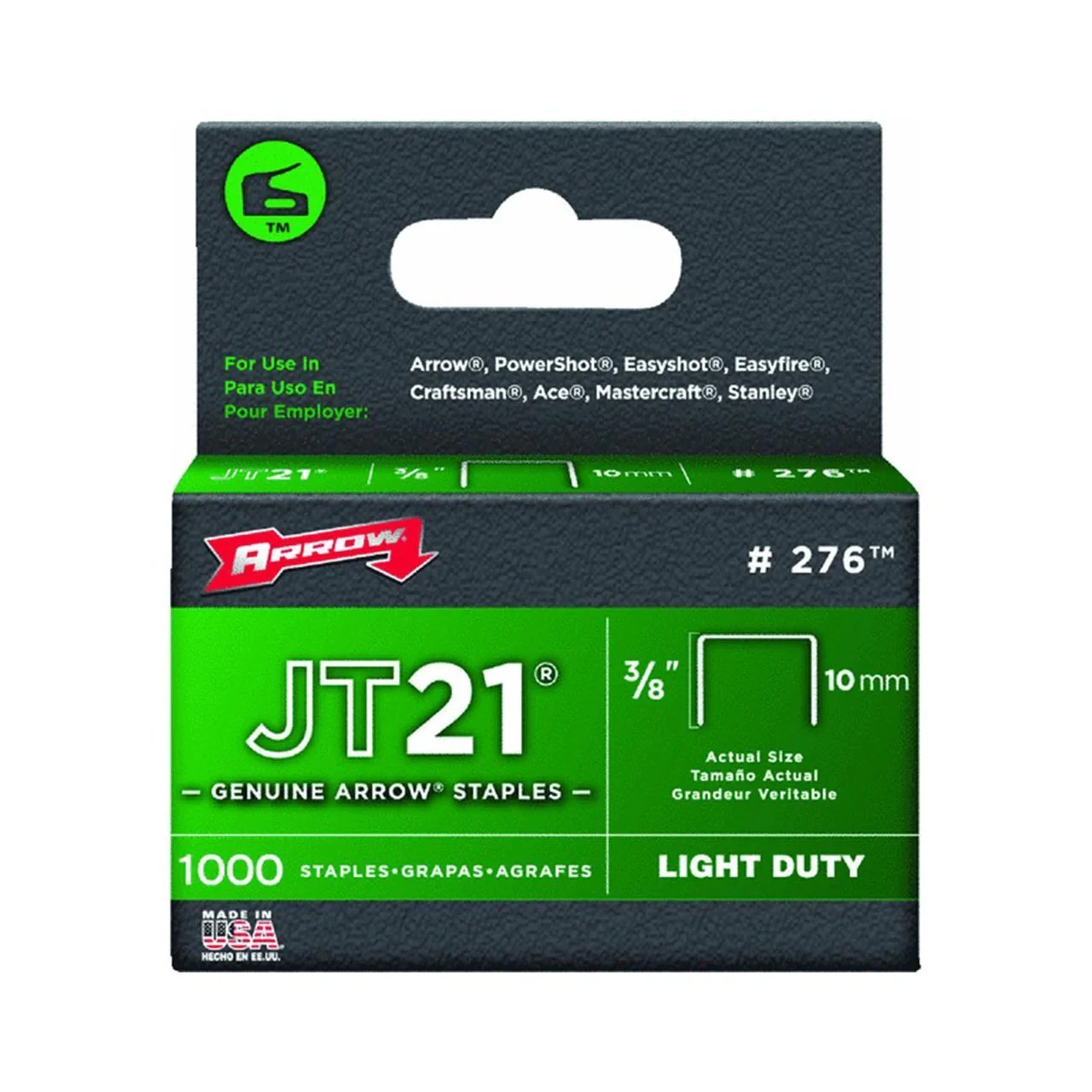 Arrow Fastener 276 3/8 JT21 Staples