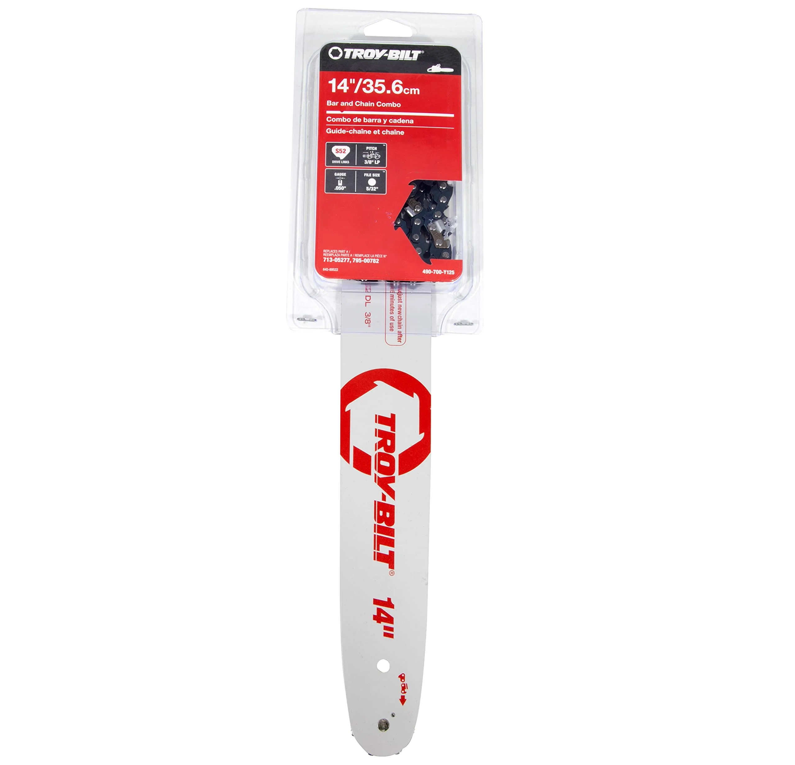 Troy-Bilt 490-700-Y125 14 Bar and Chain Combo, Black