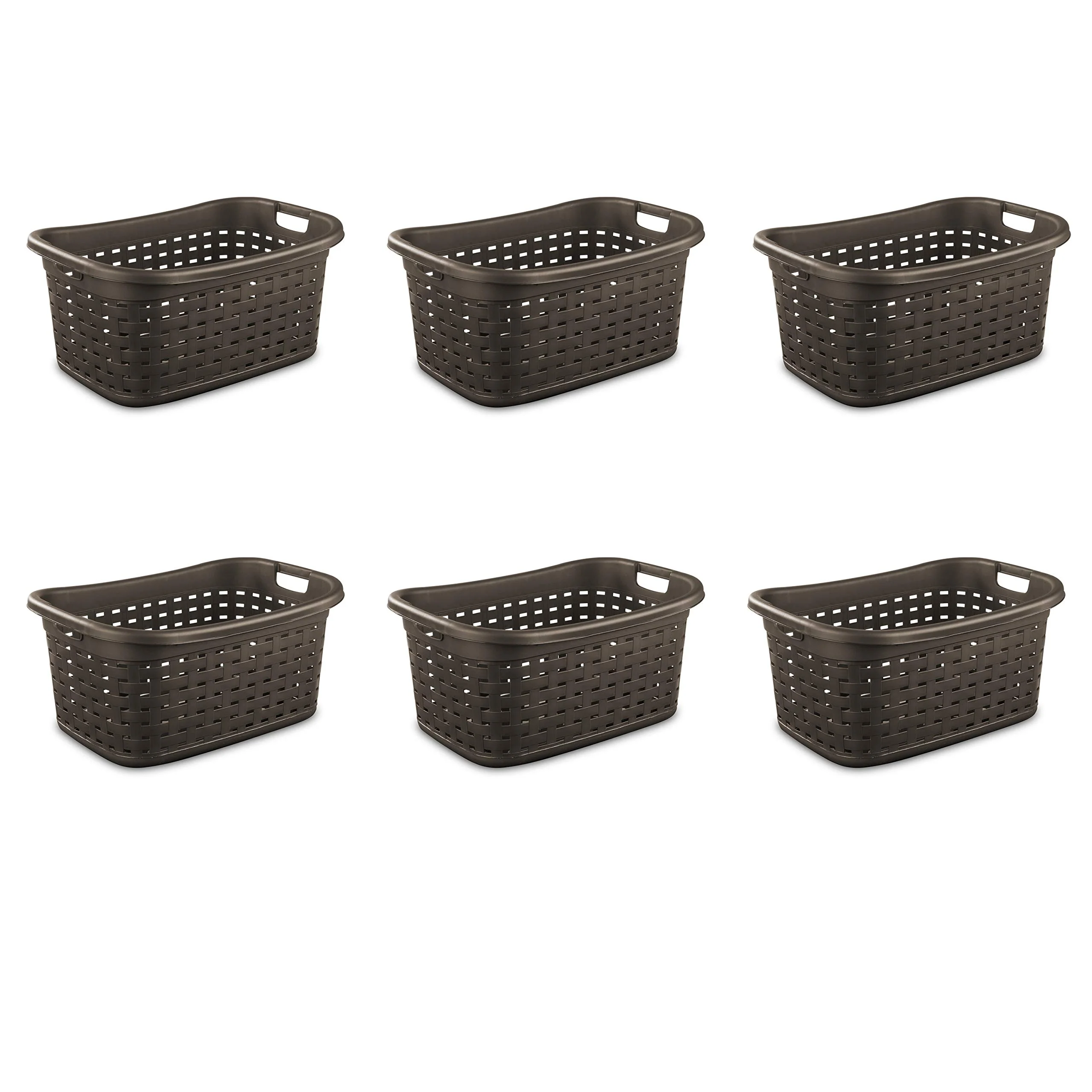 Sterilite 26 Espress Weave Basket (Pack of 6), Espresso