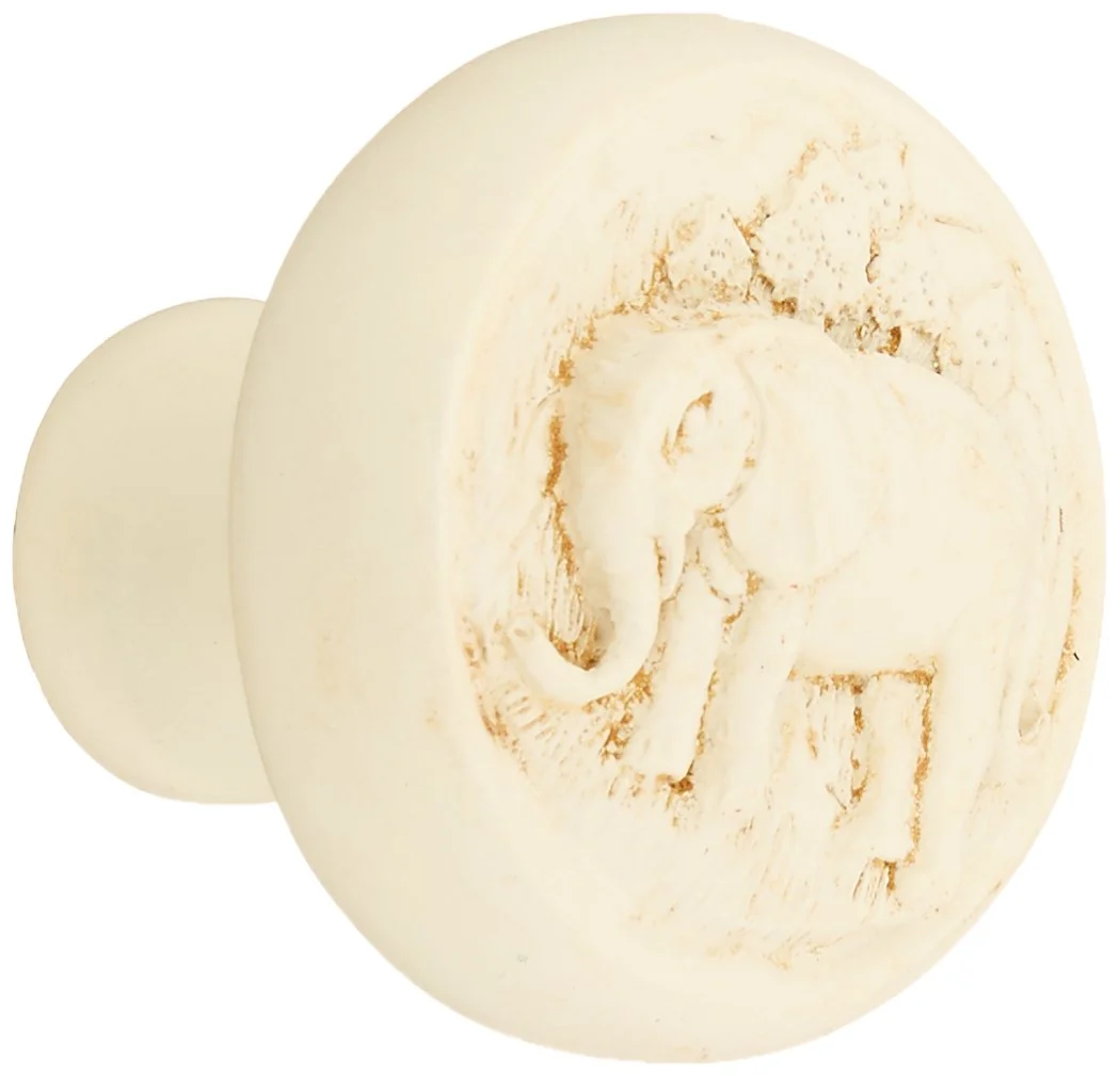 Siro Designs SD100-142 Elephant Knob, 1.8-Inch, Ivory