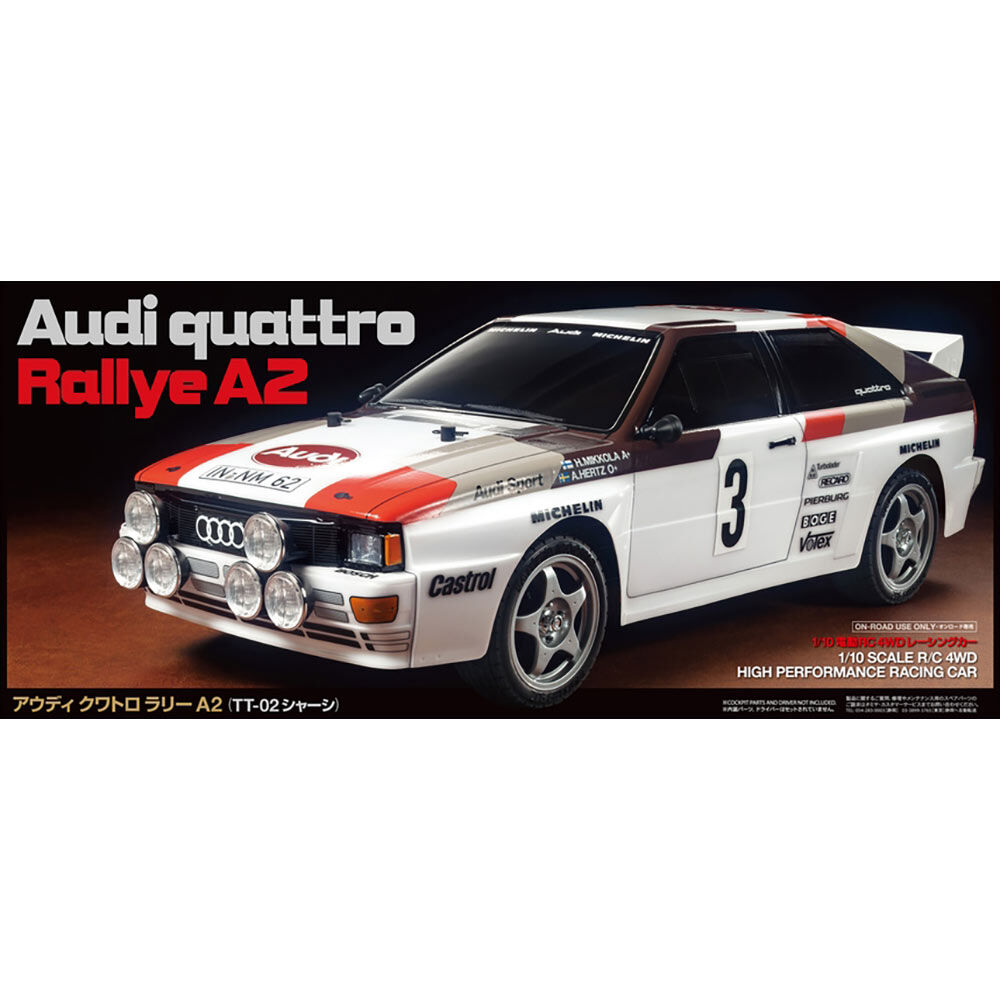 Tamiya 1/10 Audi Quattro A2 TT-02 AWD On-Road Touring Kit