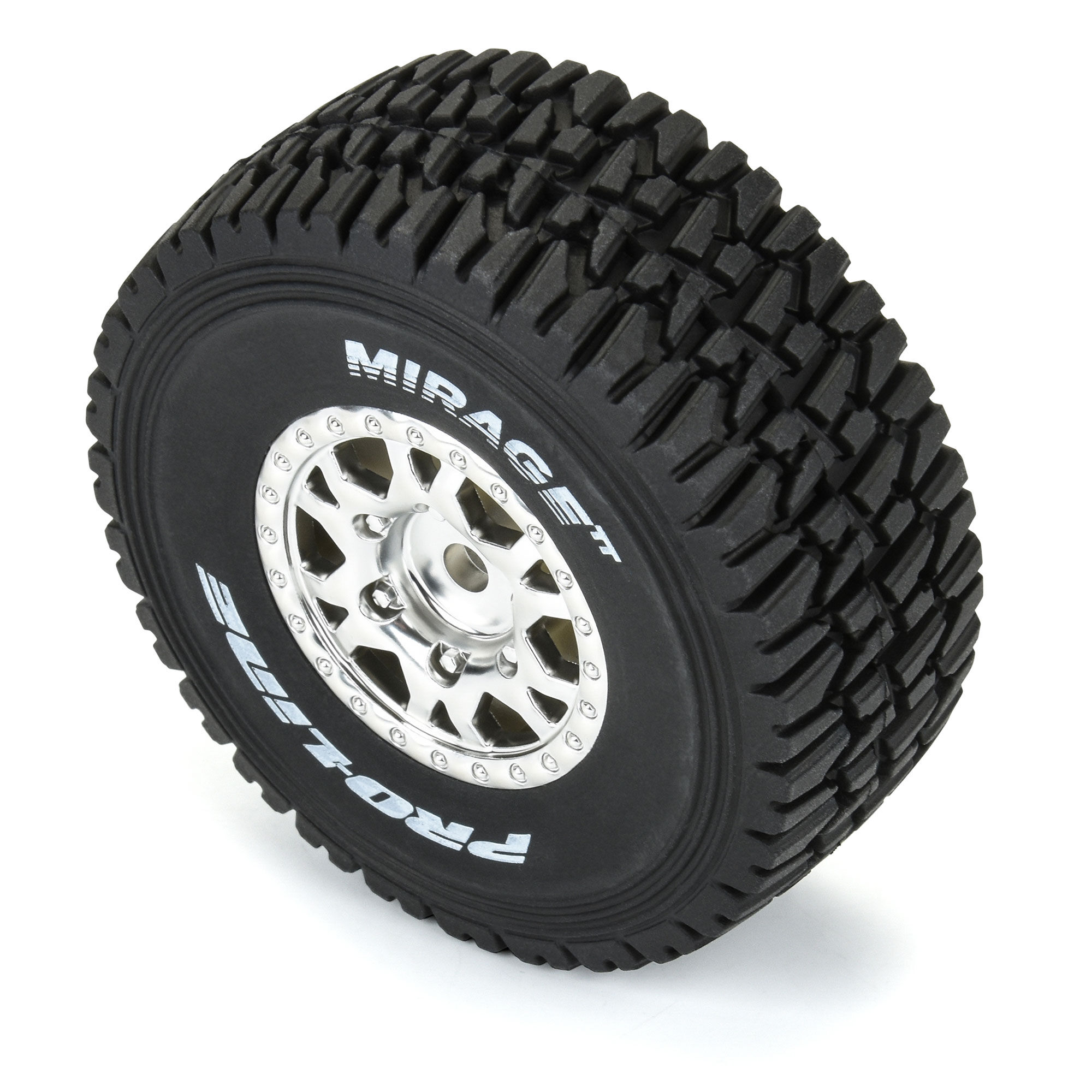 Pro-Line Racing 1/16 Mirage TT F/R Tires MTD 12mm Silver Impulse (4): Mojave Grom