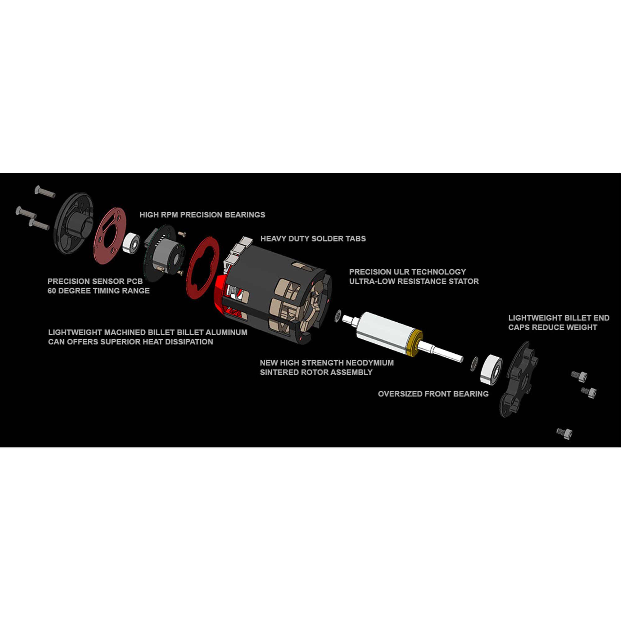 Tekin Tekin Eliminator Gen4 Sensored Brushless Drag Racing Motor, 3.5T