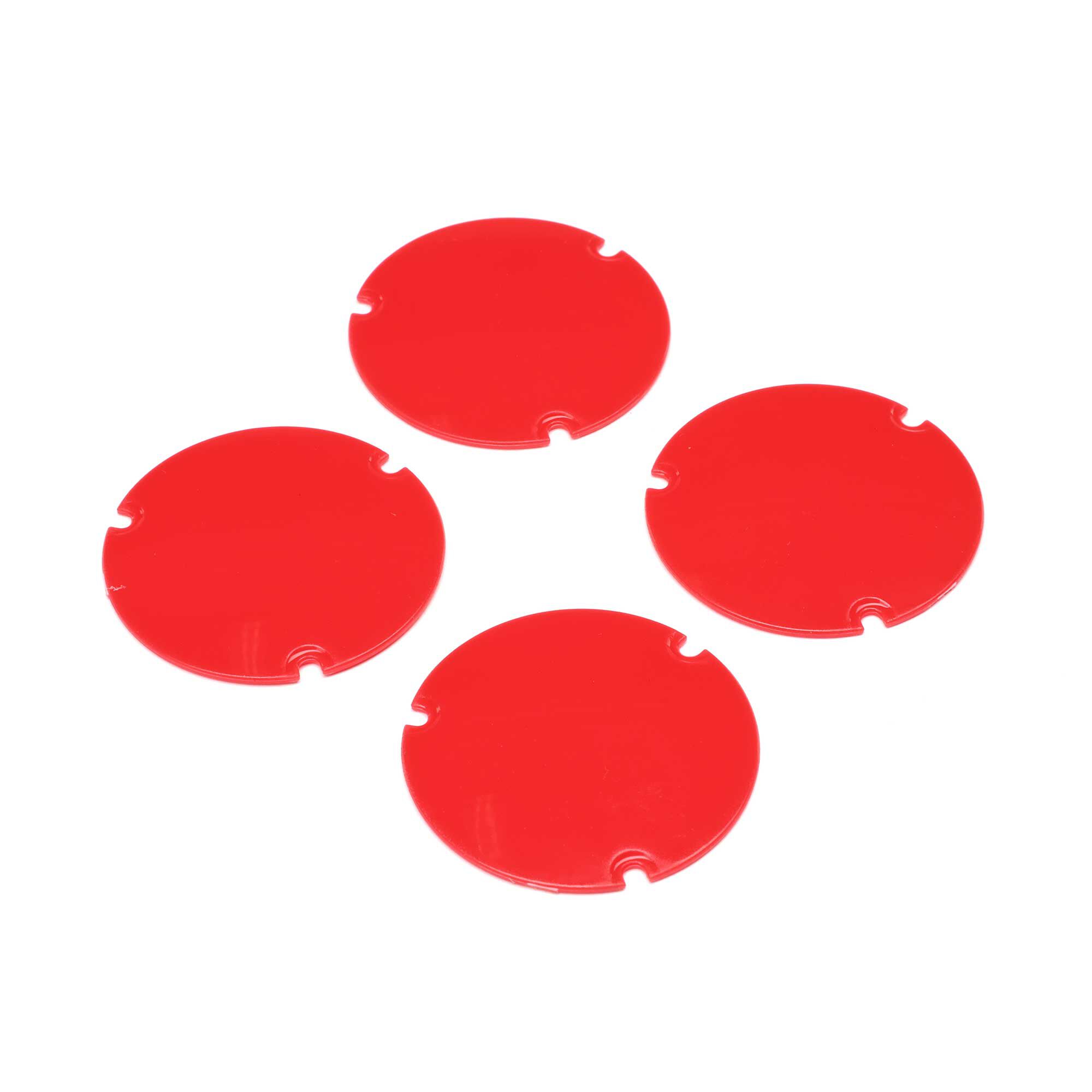 Losi Wheel Cover Set, Red: 22S Sprint