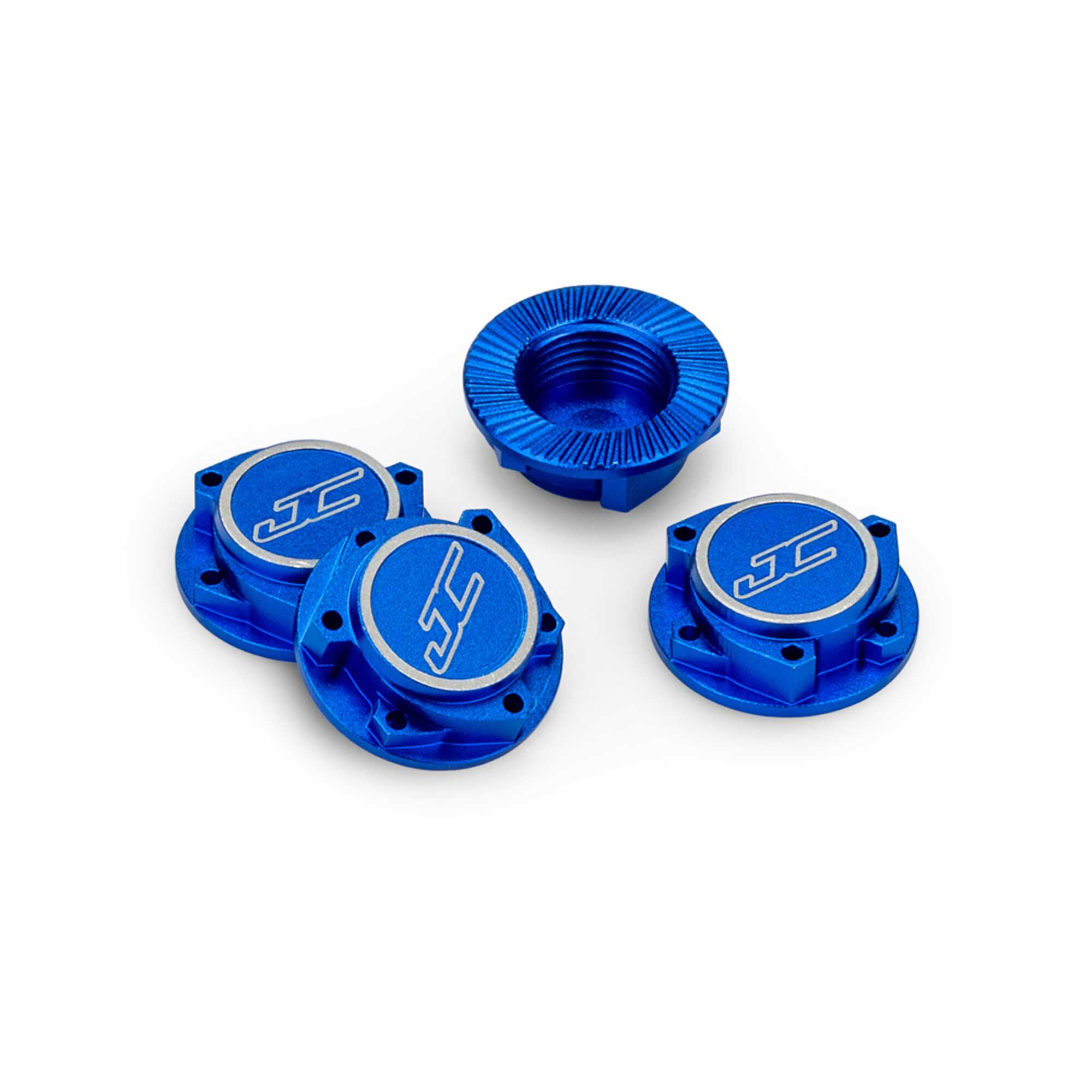 JConcepts, Inc. Aluminum "Clutch" Punisher 17mm Wheel Nuts, Blue (4)