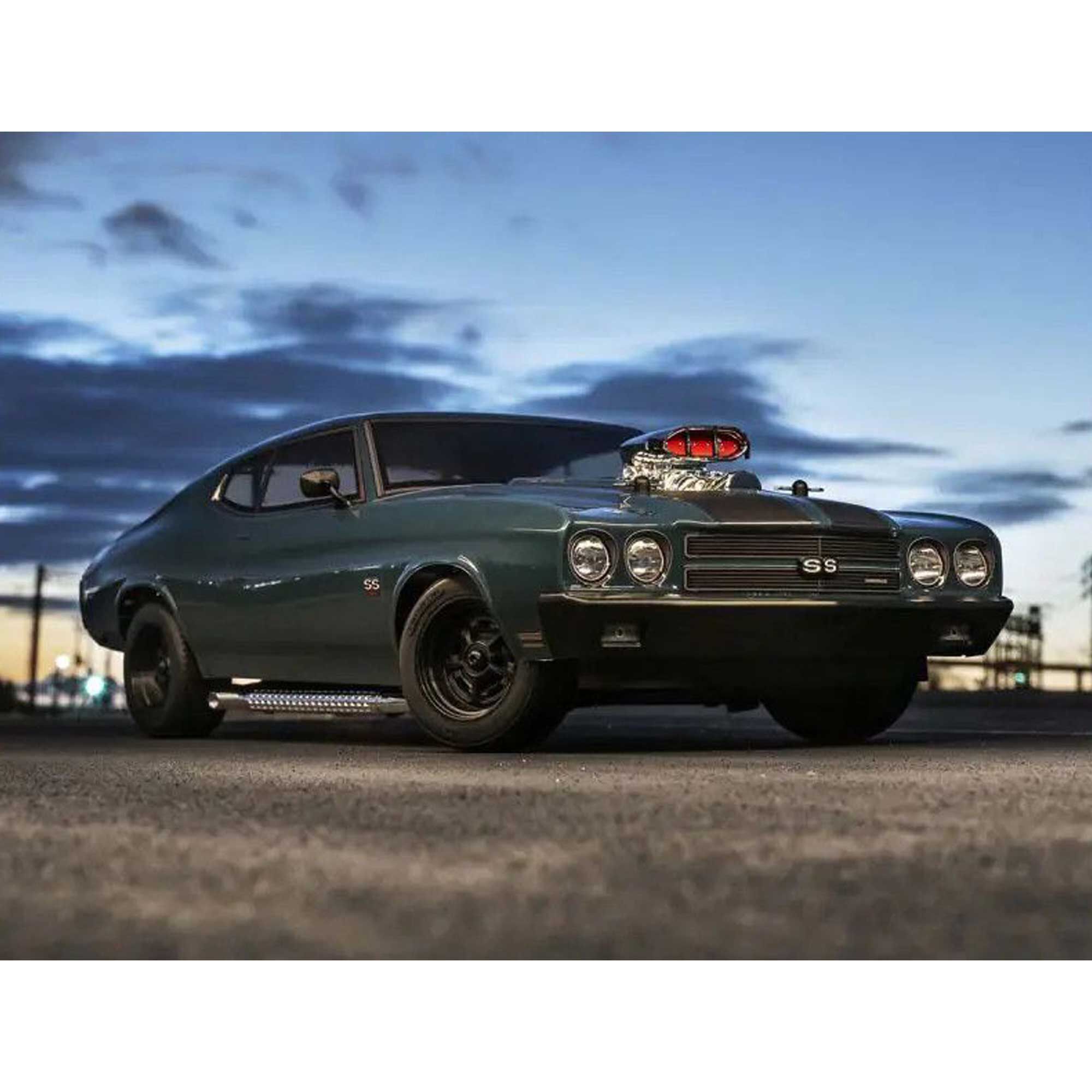 Kyosho 1/10 Fazer Mk2 Brushless 1970 Chevelle Supercharger AWD Touring RTR, Dark Blue