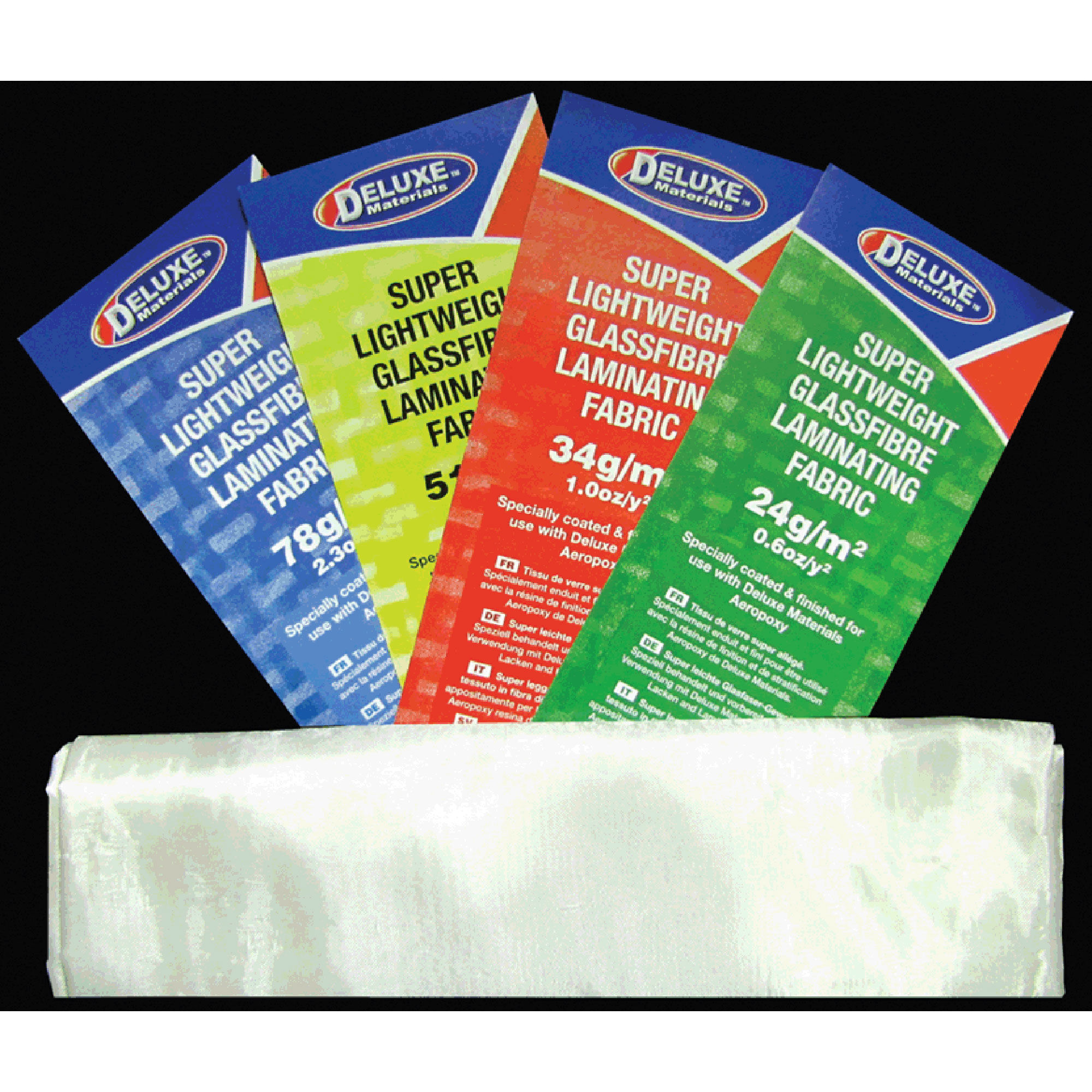 Deluxe Materials Lightweight Fiberglass Cloth, 1.0 oz, 1sq Meter, White