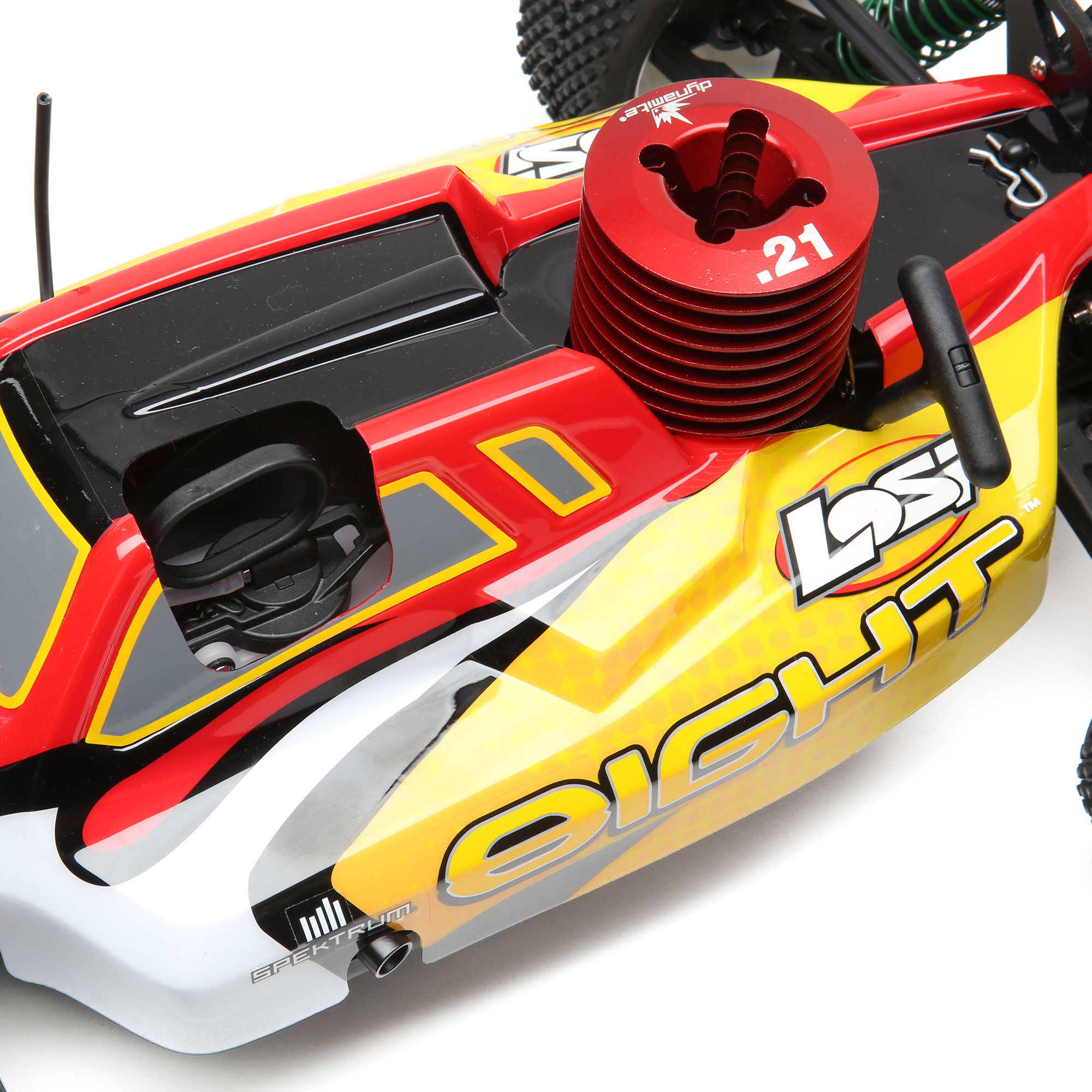 Losi 1/8 8IGHT 4WD Buggy Nitro RTR, Red/Yellow
