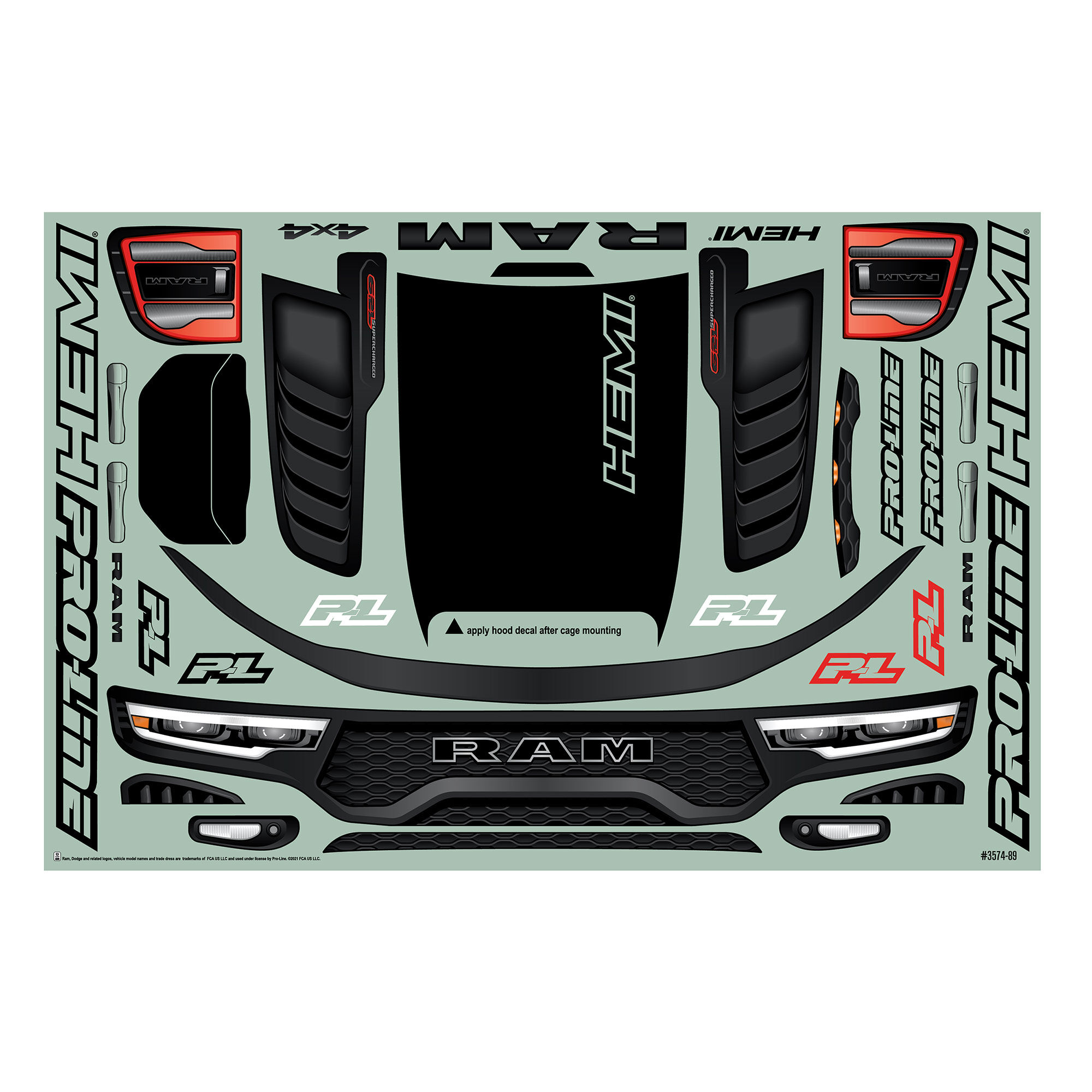 Pro-Line Racing 1/5 Pre-Cut 2021 Ram 1500 Clear Body: X-MAXX