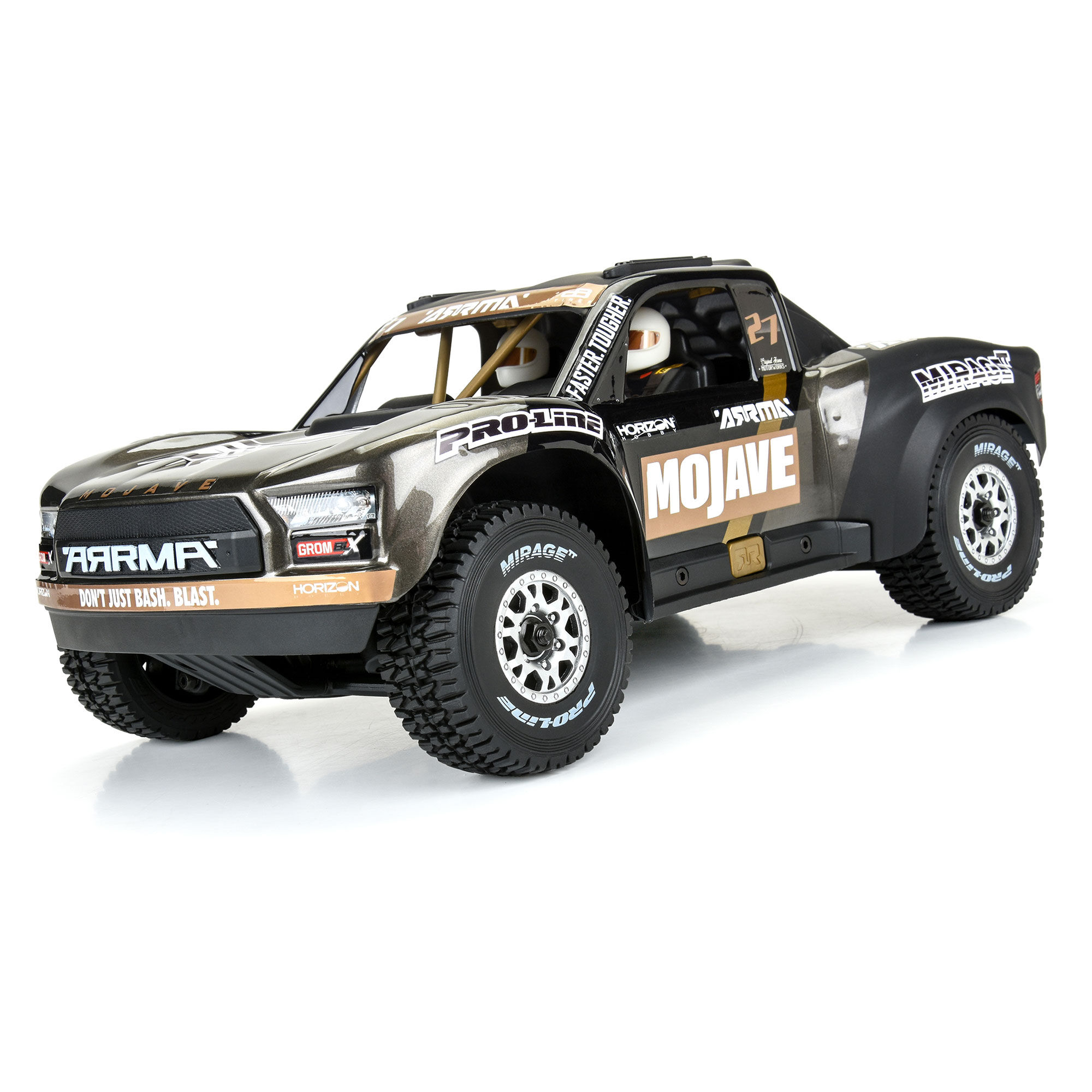 Pro-Line Racing 1/16 Mirage TT F/R Tires MTD 12mm Silver Impulse (4): Mojave Grom