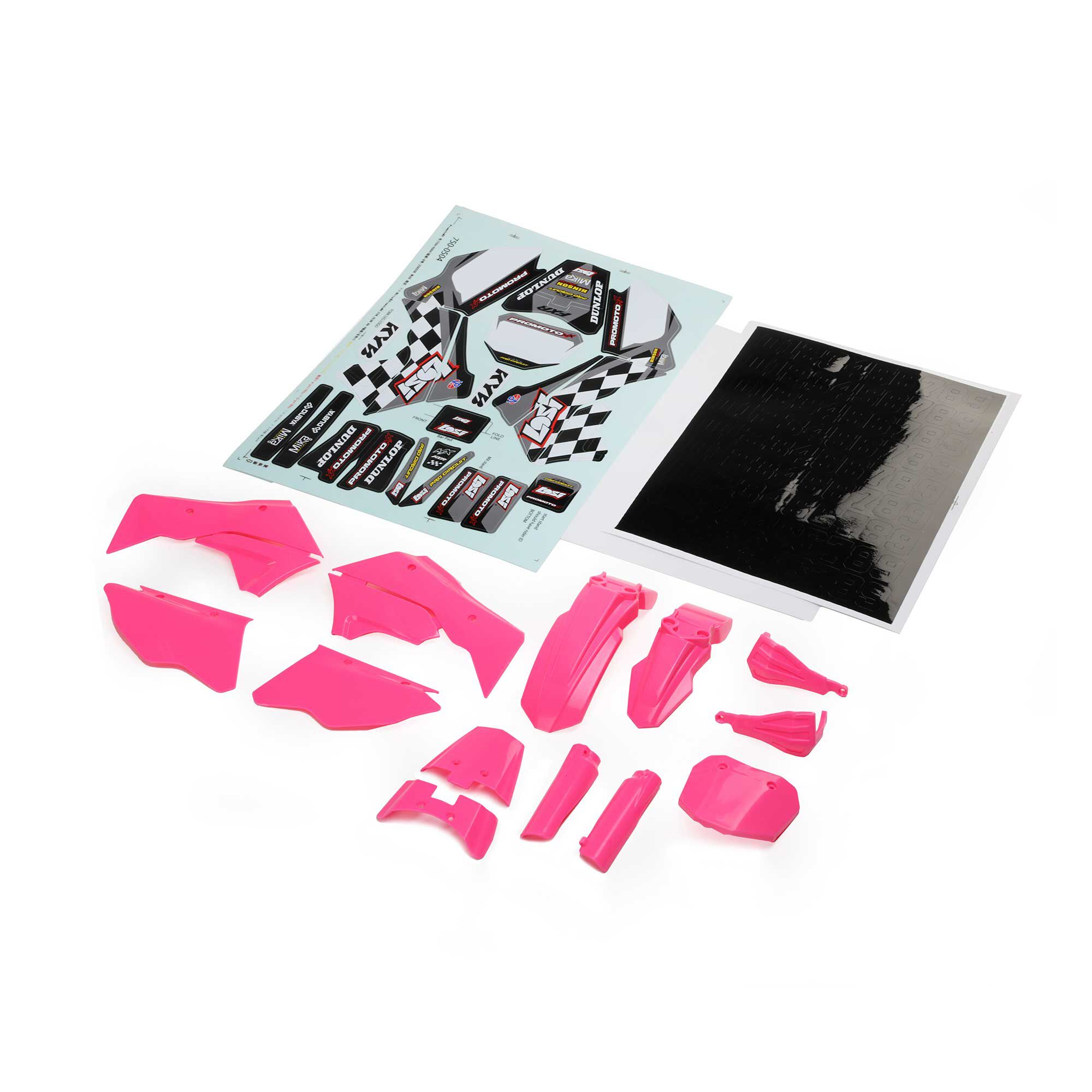 Losi Plastics with Wraps, Pink: PM-MX/SM