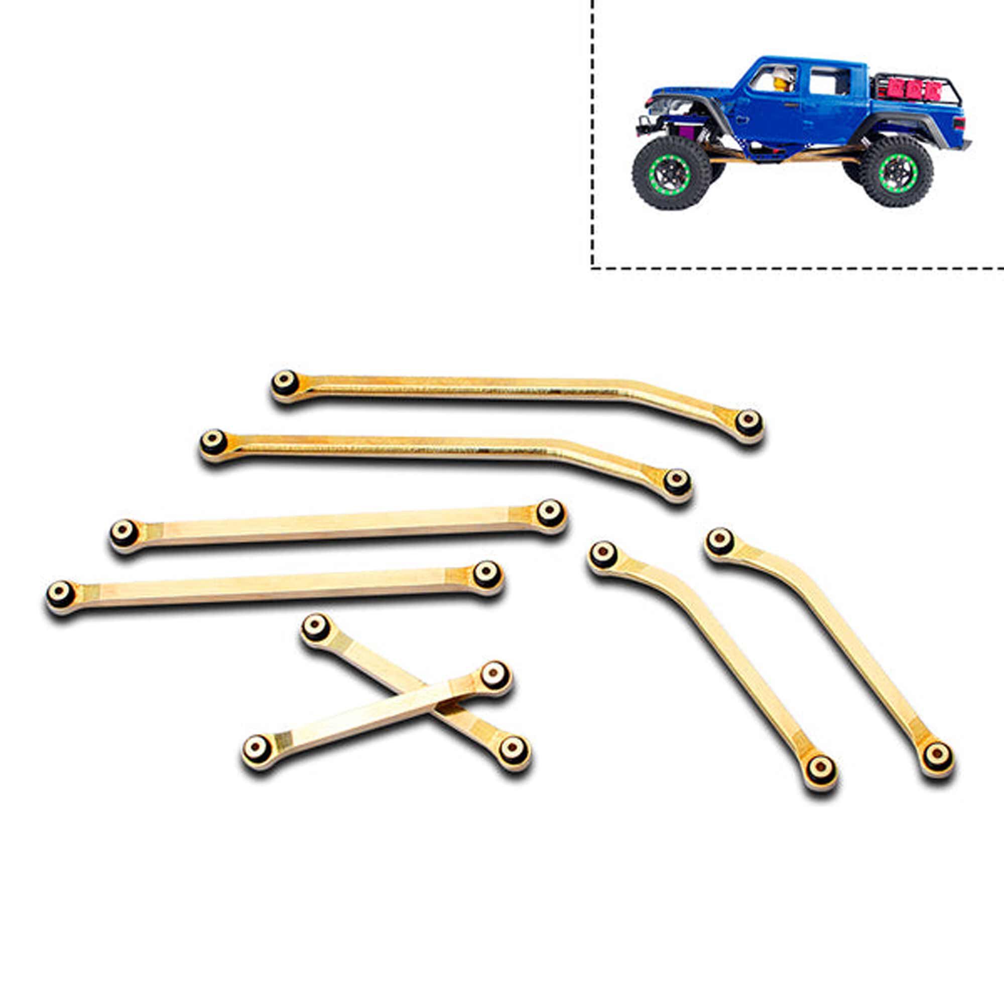 Furitek Brass High Clearance Links Set: SCX24 Gladiator