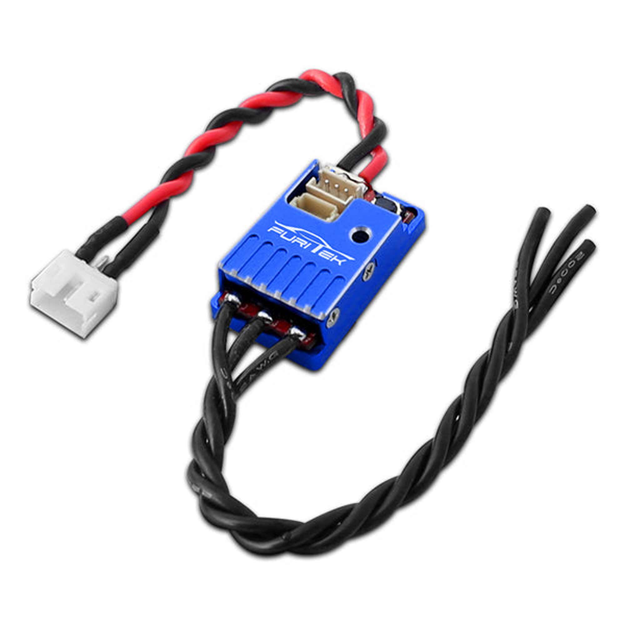 Furitek Momentum V2 2S Lipo 20A/40A Brushless Sensorless ESC, Aluminum Blue Case: Drift/Race