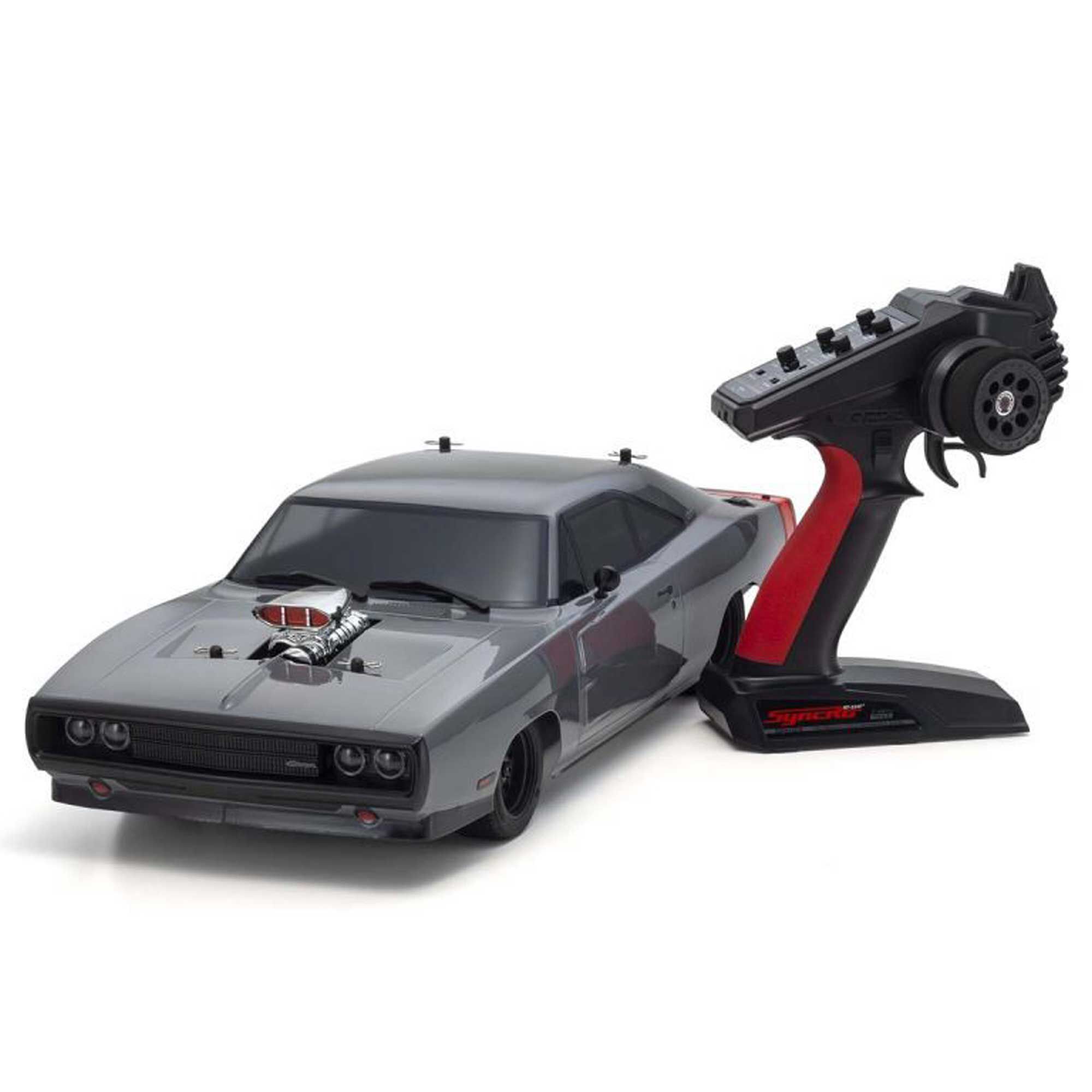 Kyosho 1/10 Fazer MK2 1970 Dodge Charger Supercharged 4x4 Brushless Electric Touring RTR, Gray