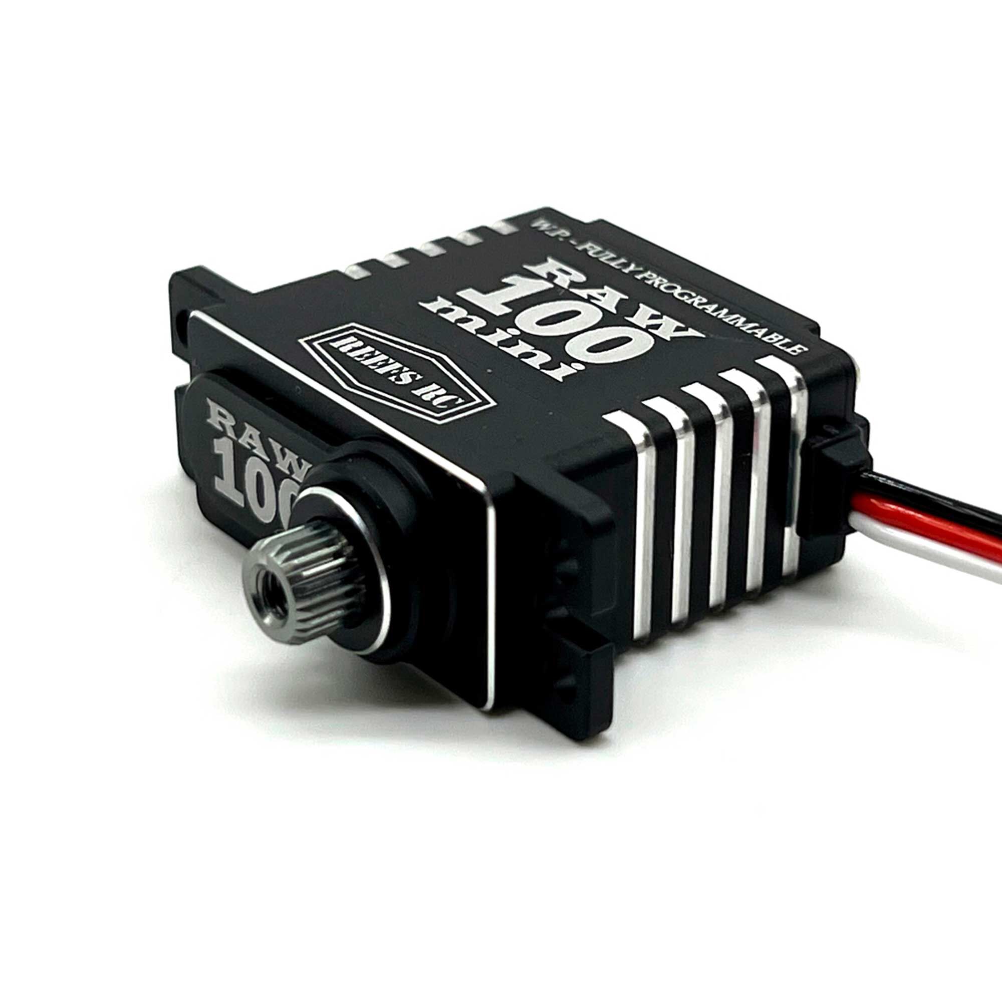 REEFS RC RAW 100 Mini Digital Metal Gear Waterproof Programmable Servo, Black
