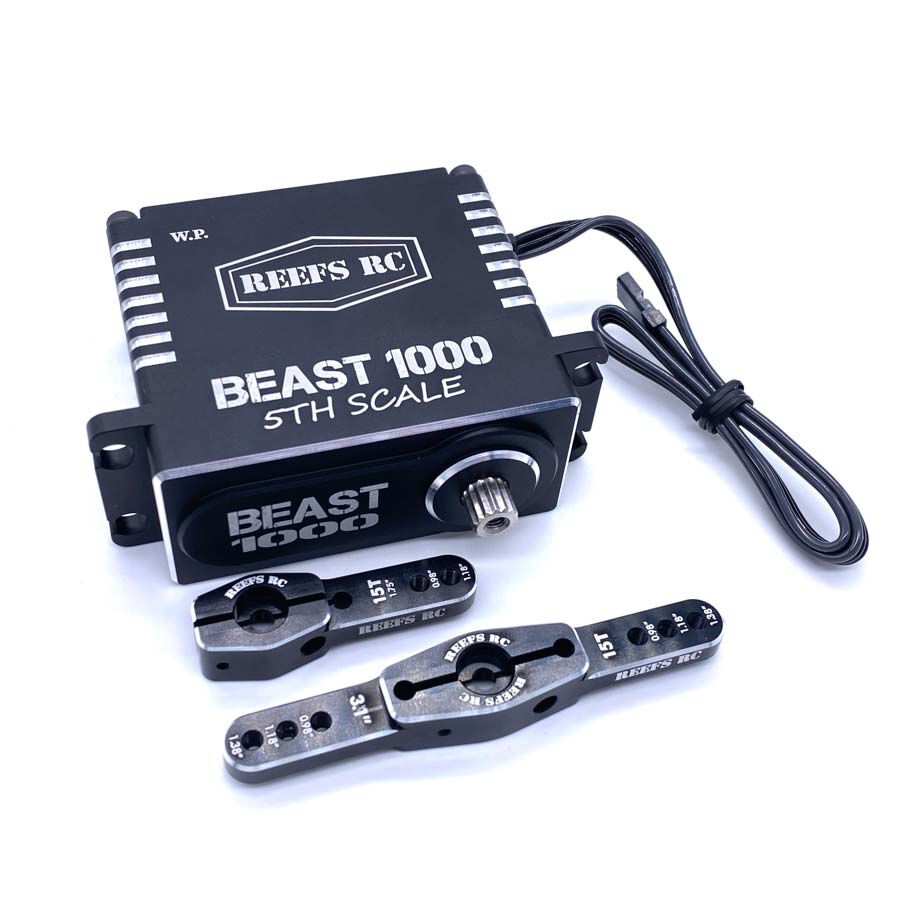 REEFS RC Beast 1000 1/5 Scale Digital Metal Gear Waterproof Servo, Black
