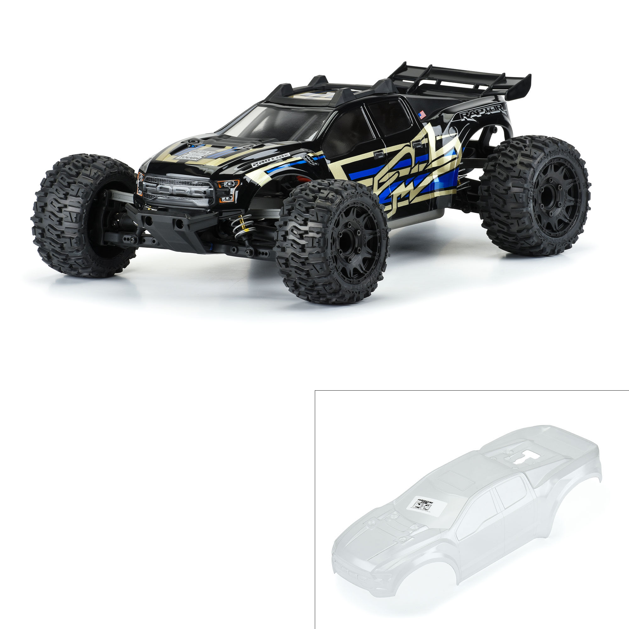 Pro-Line Racing 1/10 Pre-Cut 2017 Ford F-150 Raptor Clear Body: Rustler 4x4
