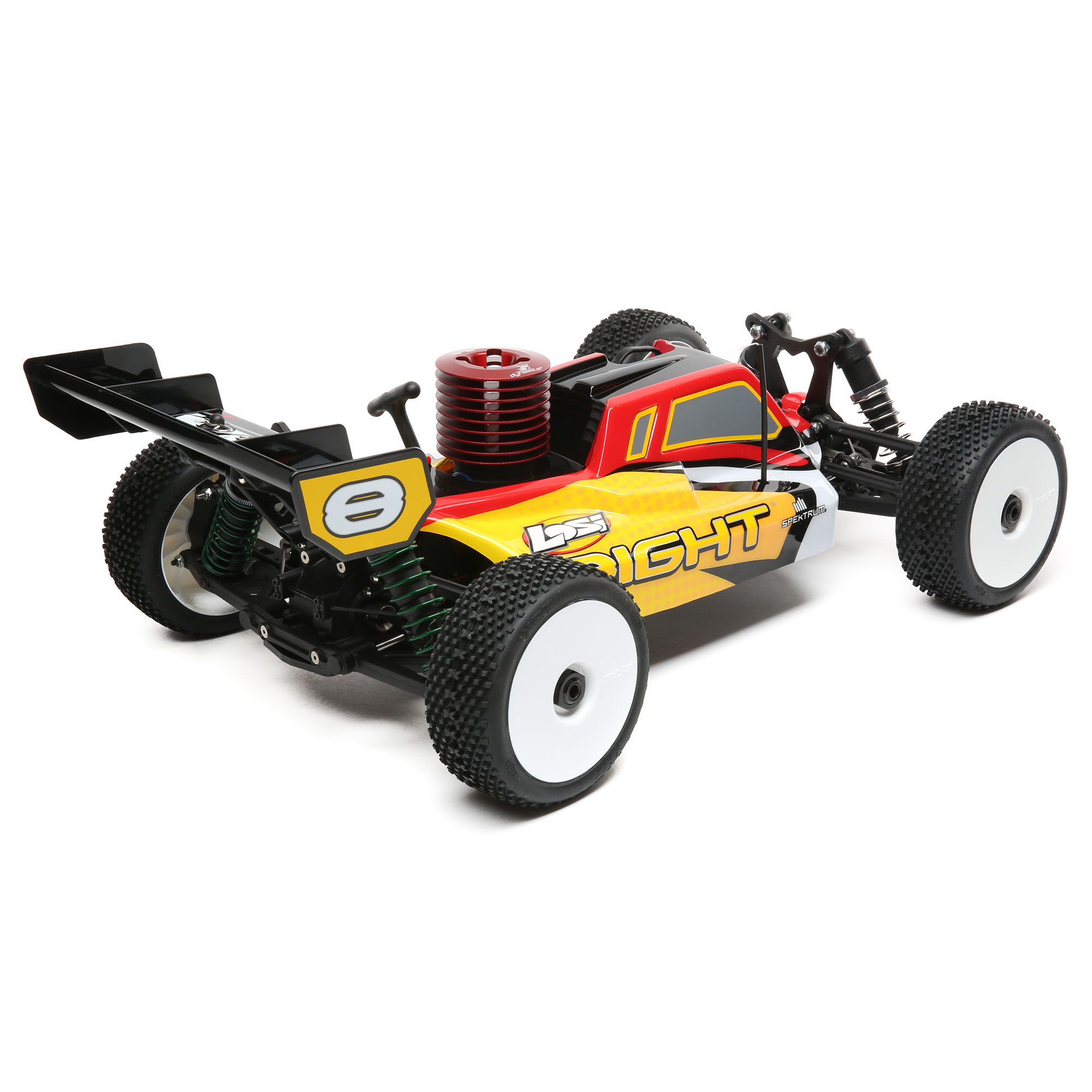 Losi 1/8 8IGHT 4WD Buggy Nitro RTR, Red/Yellow