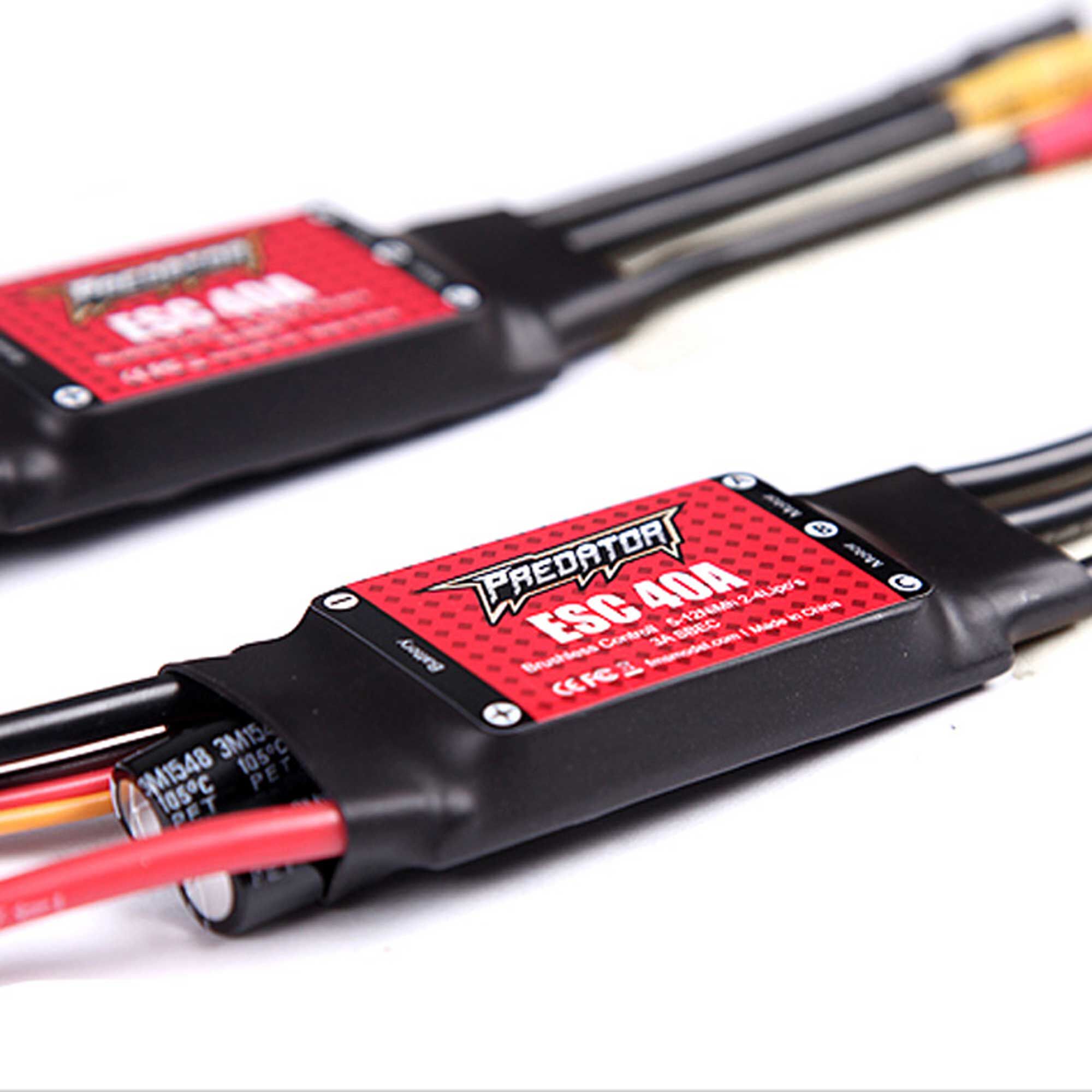 FMS Predator 40A Brushless ESC: 2-4S, 200mm Lead, XT60