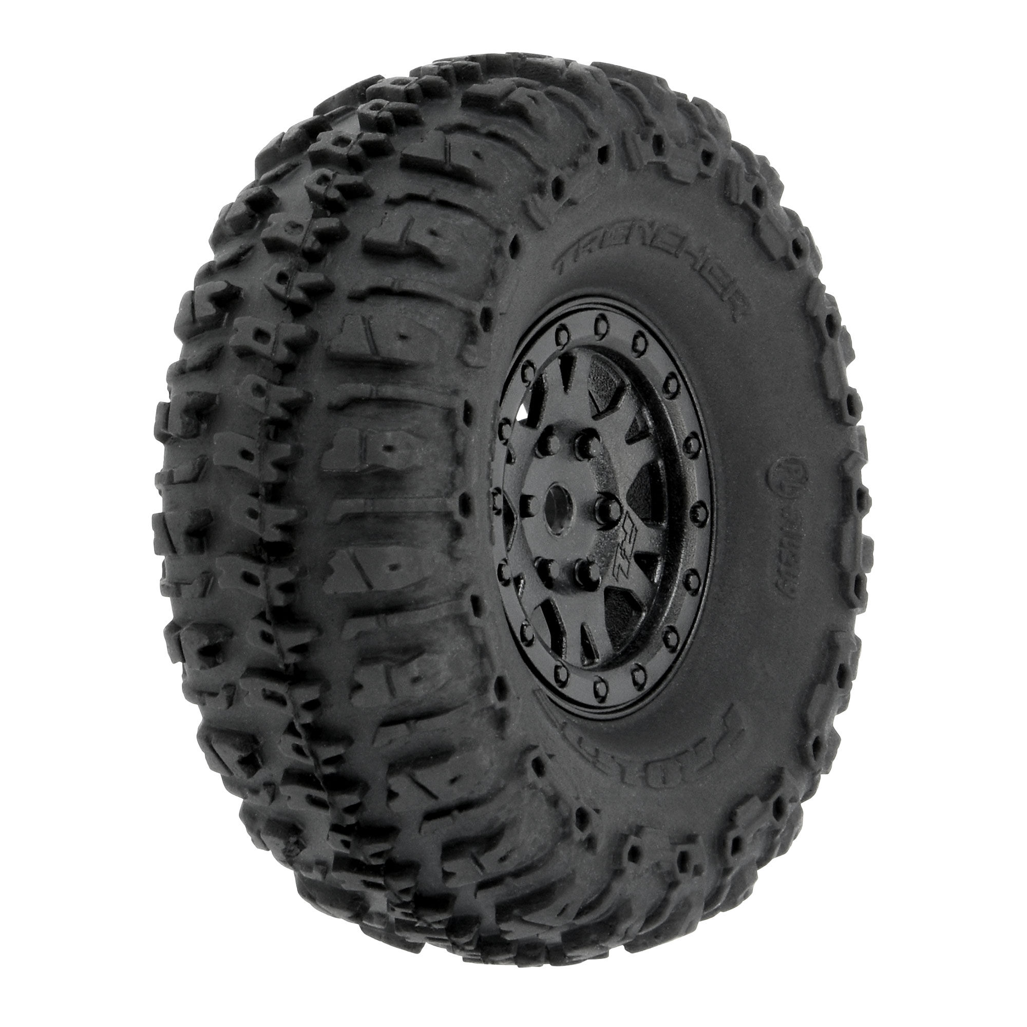 Pro-Line Racing 1/24 Trencher F/R 1.0" Tires Mounted 7mm Black Impulse (4): SCX24