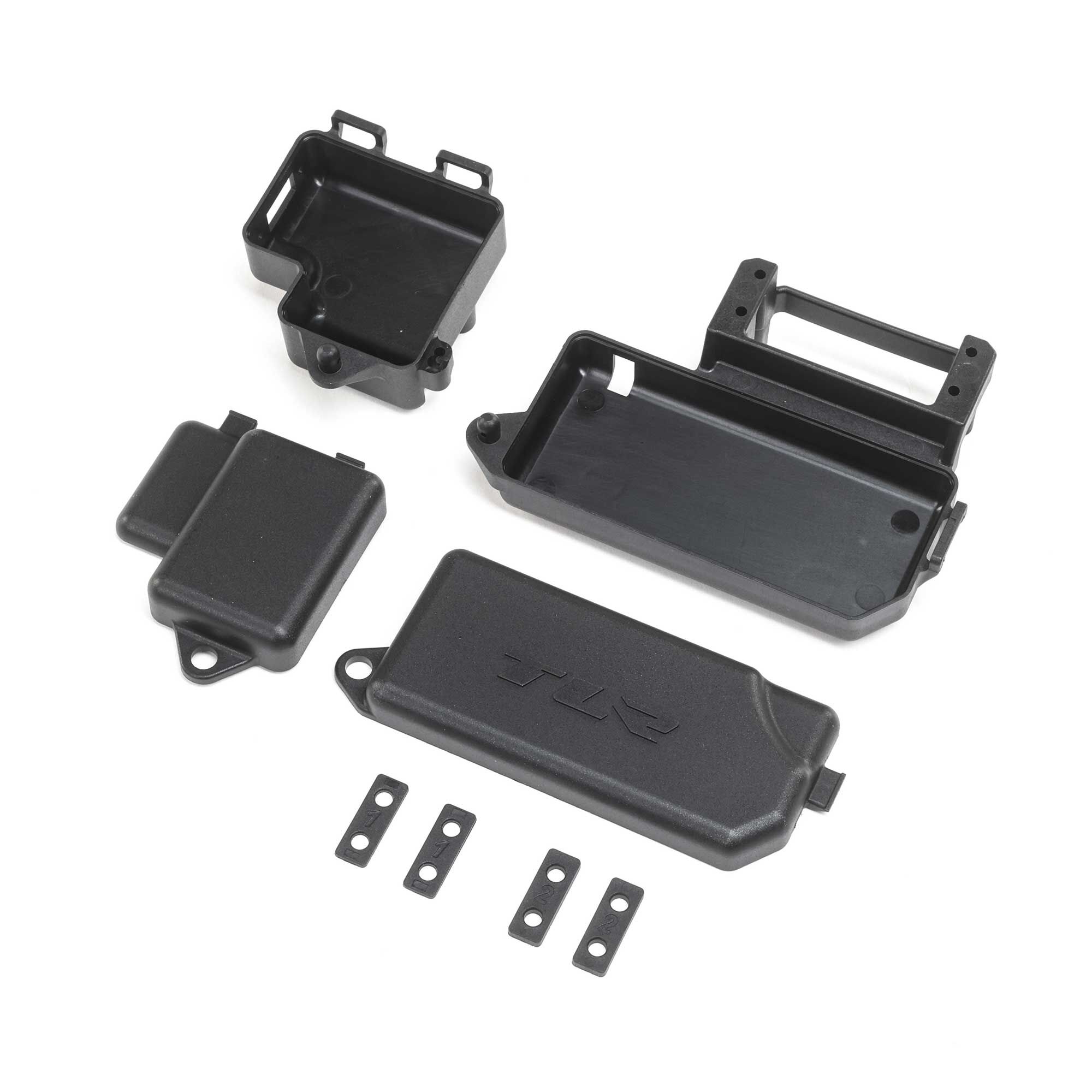 Team Losi Racing Servo & Receiver Mounts: 8X 2.0