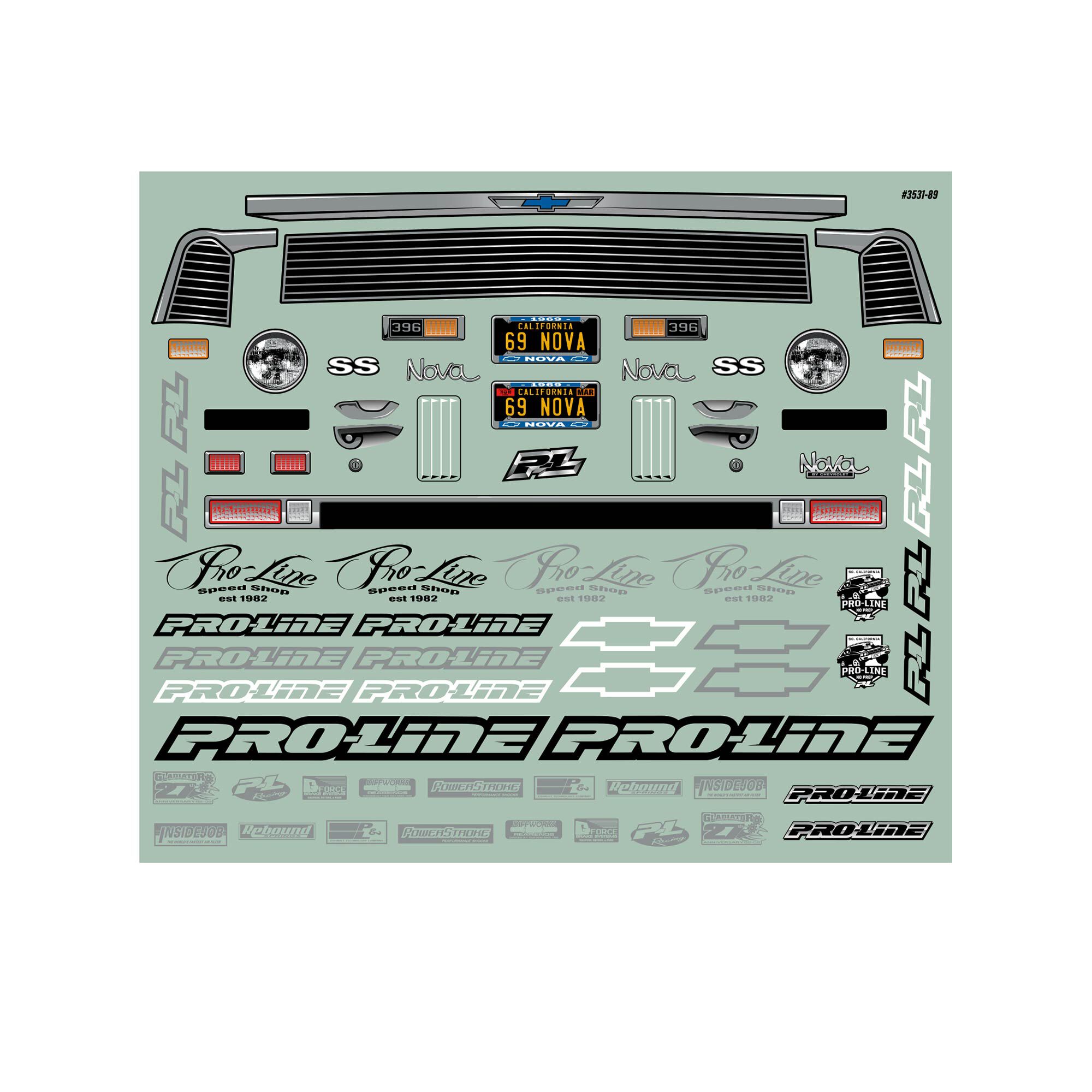 Pro-Line Racing 1/10 1969 Chevrolet Nova Clear Body: Drag Car