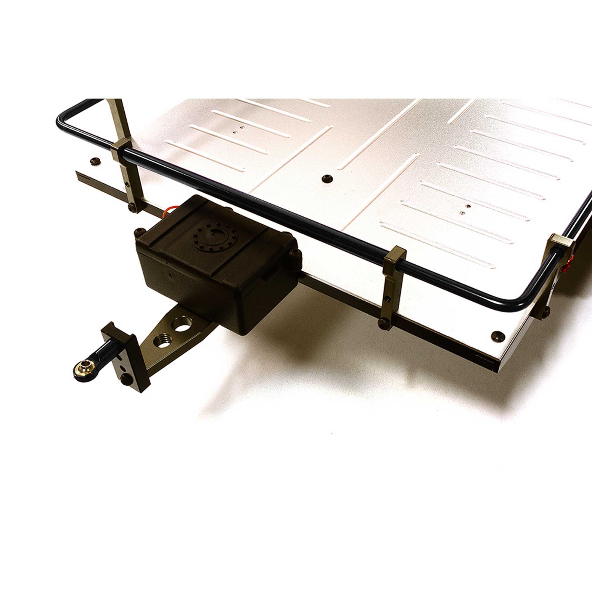 Integy Alloy Flatbed Dual Axle Car Trailer, Black and Silver: 1/10 RC