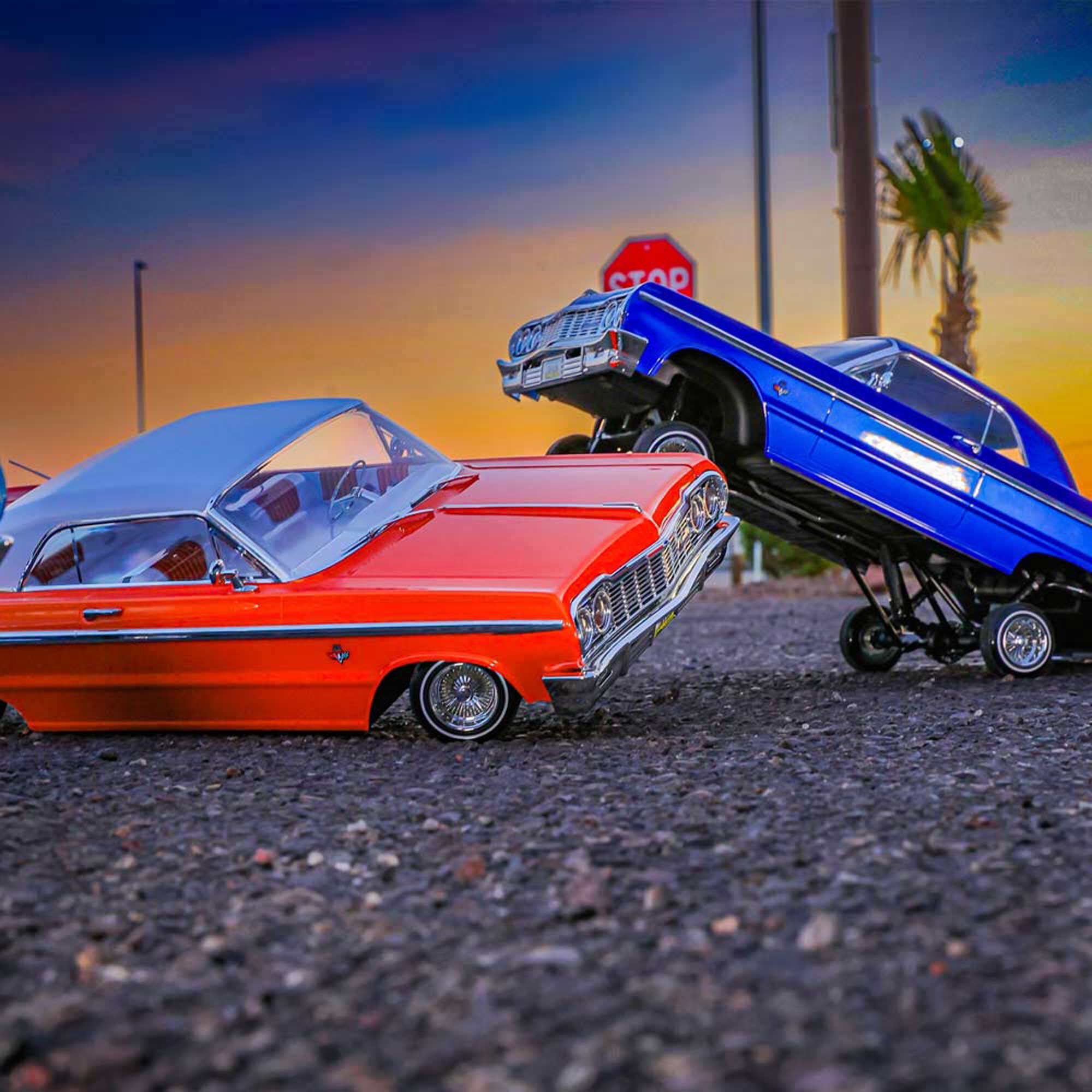 Redcat Racing 1/10 SixtyFour Chevrolet Impala Hopping Lowrider, Orange/White