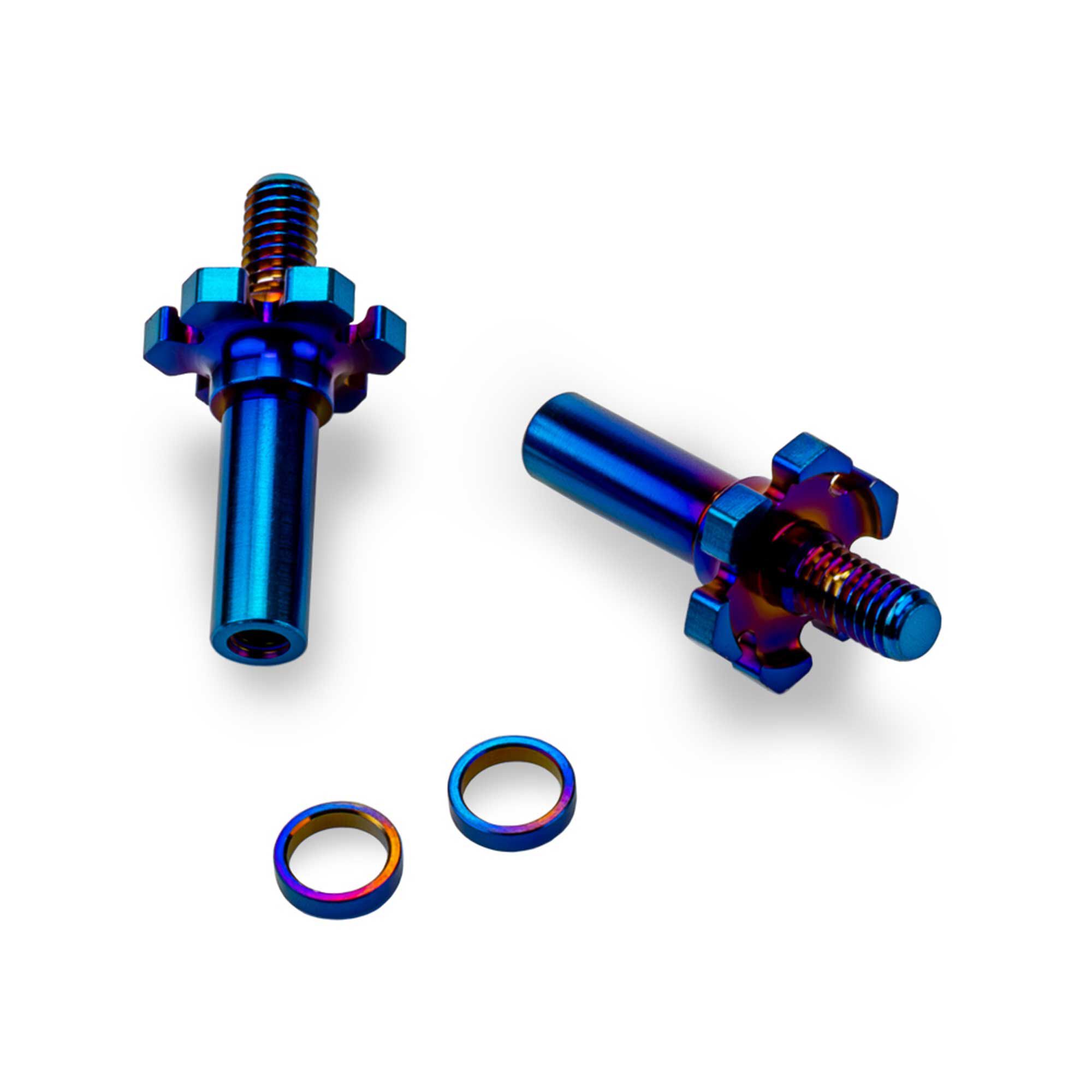 JConcepts, Inc. Adjustable Titanium Front Axle Set (2), 1/10 Team Associated RC10B7/D, Burnt Blue