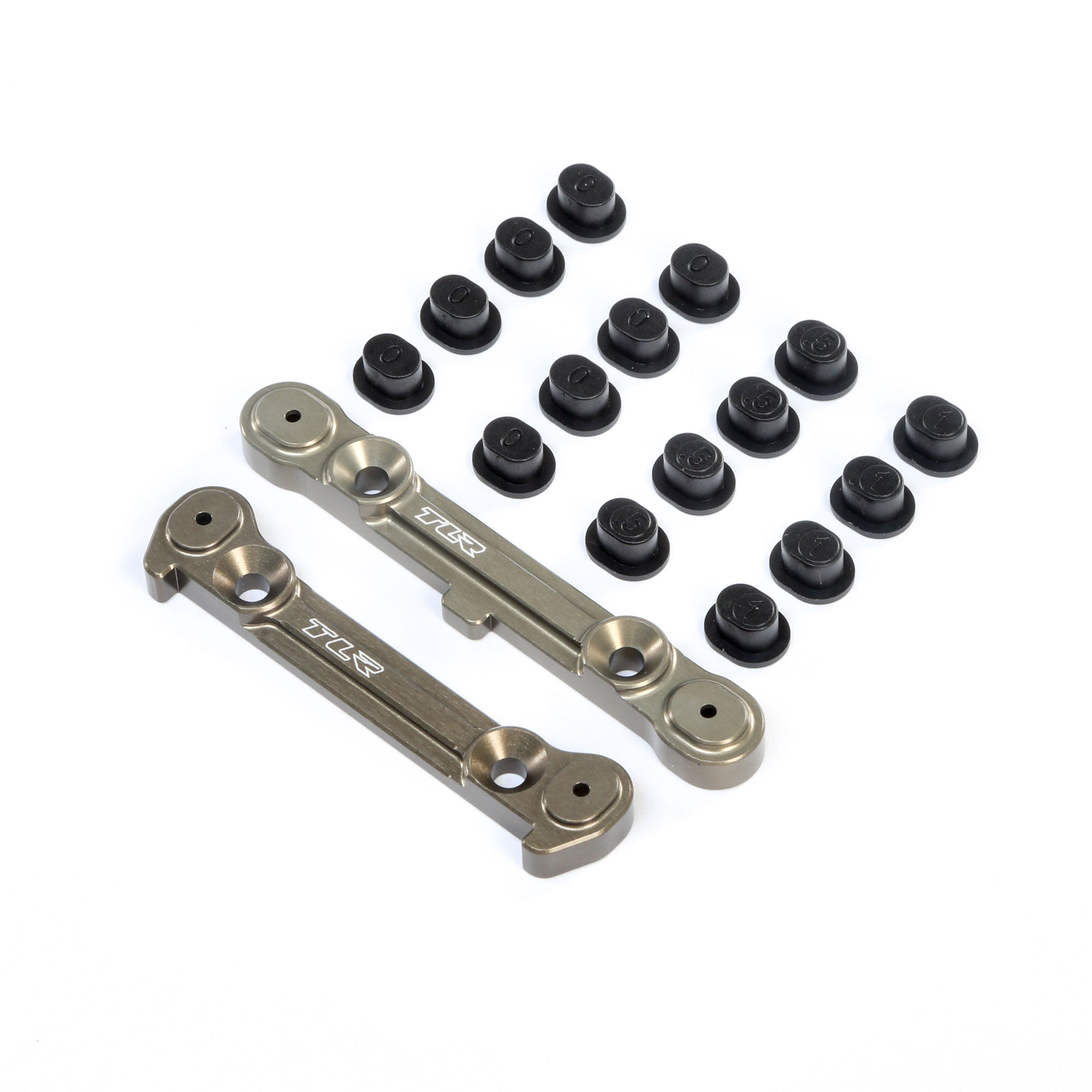 Team Losi Racing Adjustable Rear Hinge Pin Brace wth Inserts: 8X, 8XE