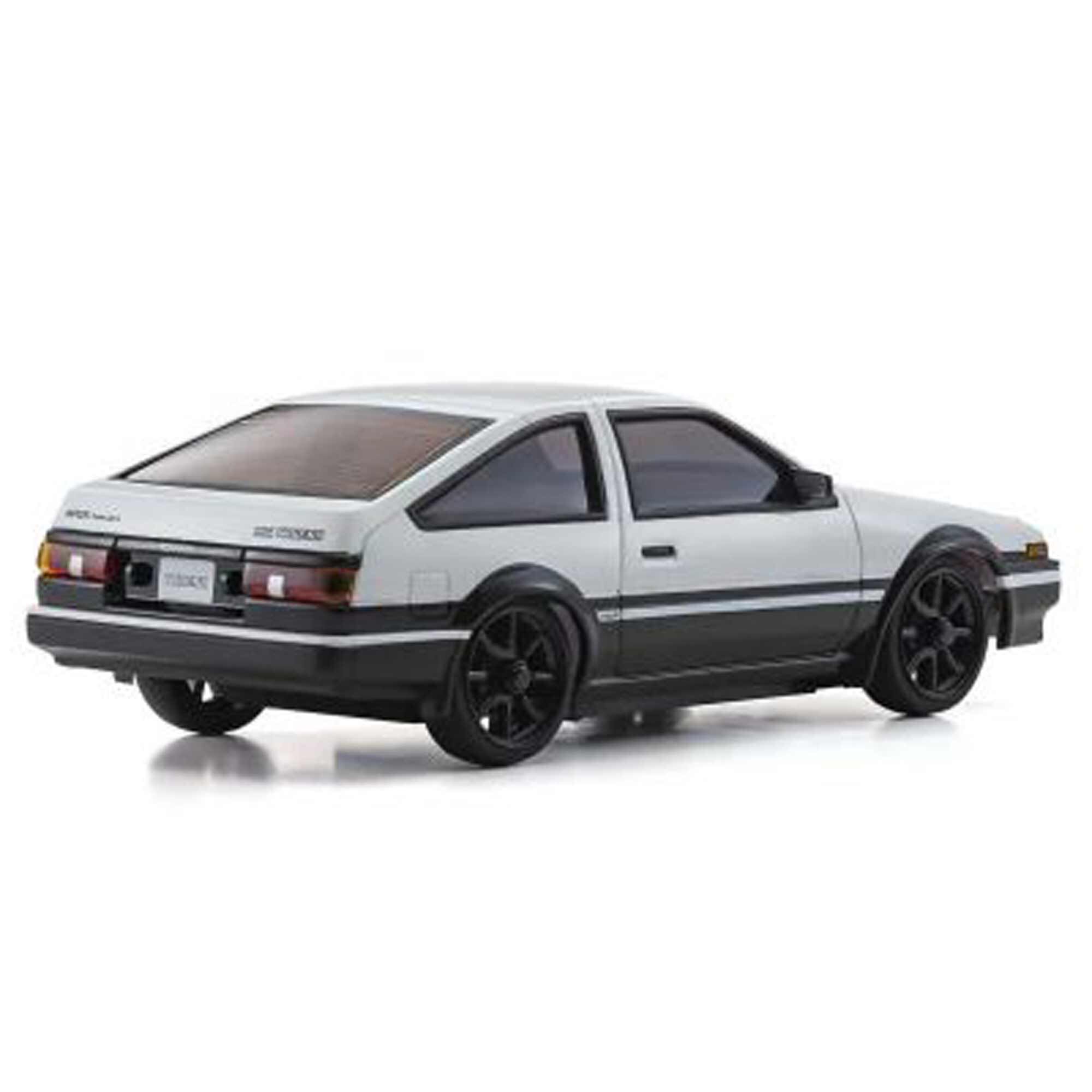 Kyosho 1/28 Toyota Sprinter Trueno AE86 MINI-Z AWD RTR, White/Black