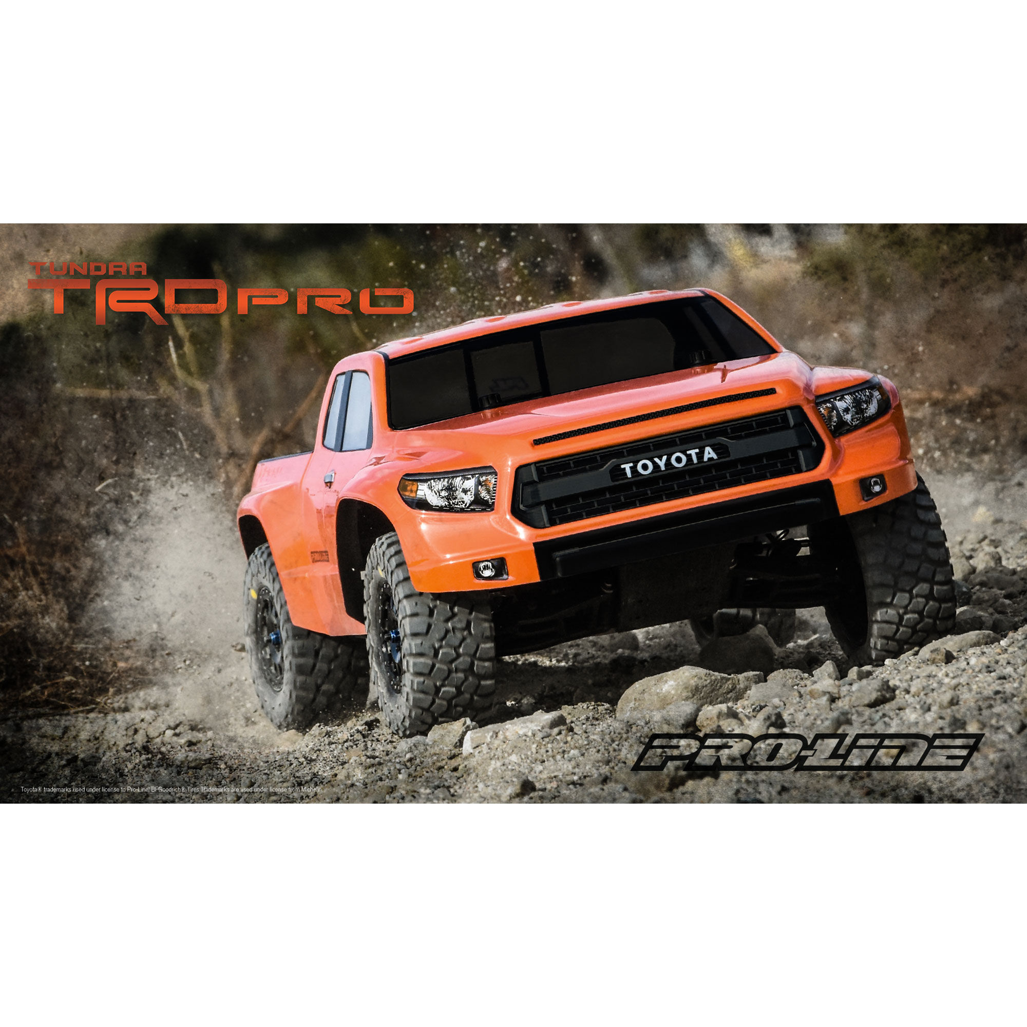 Pro-Line Racing 1/10 Toyota Tundra TRD Pro True Scale Clear Body: Short Course