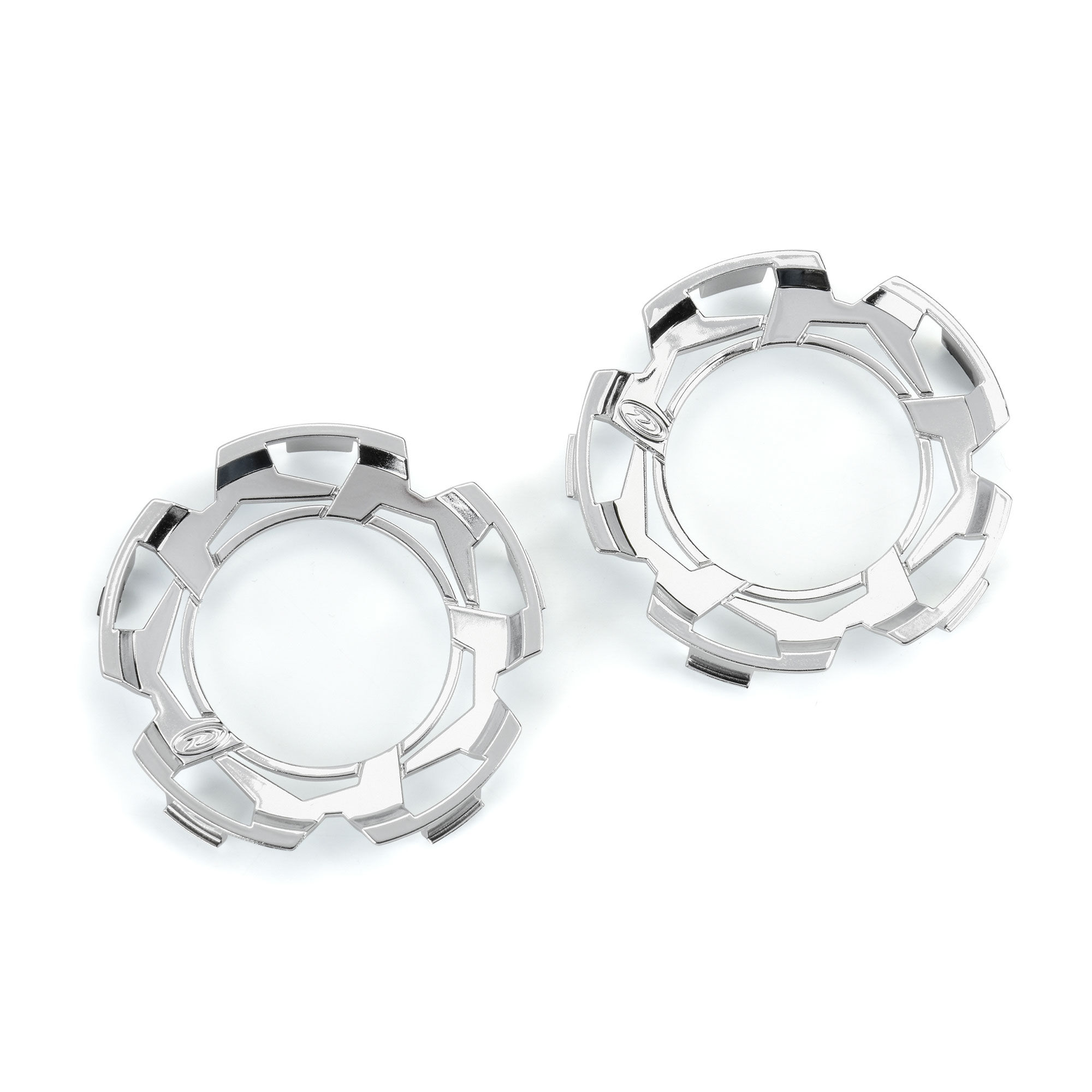 Duratrax Clip-Lock Wheel Face Mirror Chrome for Ripper 2.8" Wheel (2)