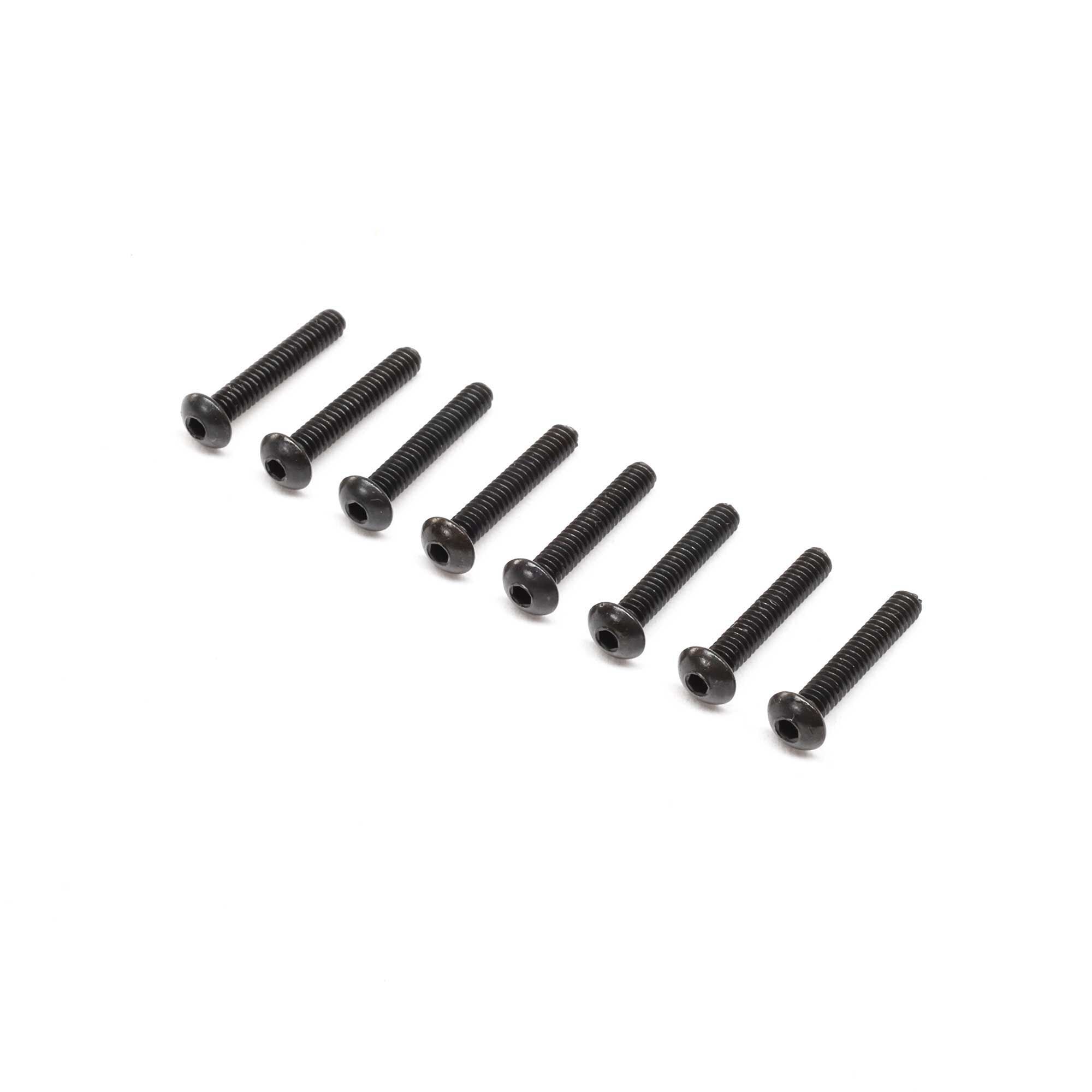Losi Button Head Cap Screws, 2-56 x 1/2" (8)