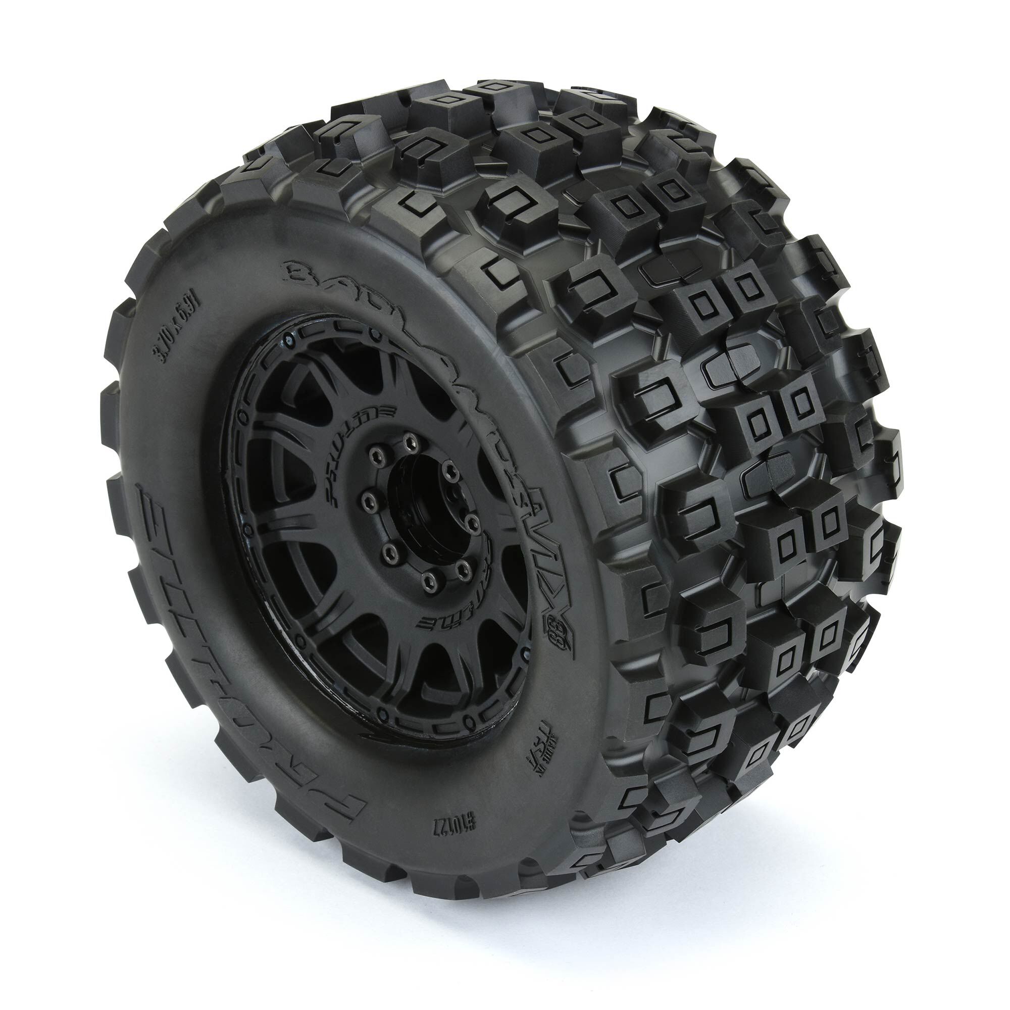 Pro-Line Racing 1/8 Badlands MX38 F/R 3.8" MT Tires Mounted 17mm Black Raid (2)