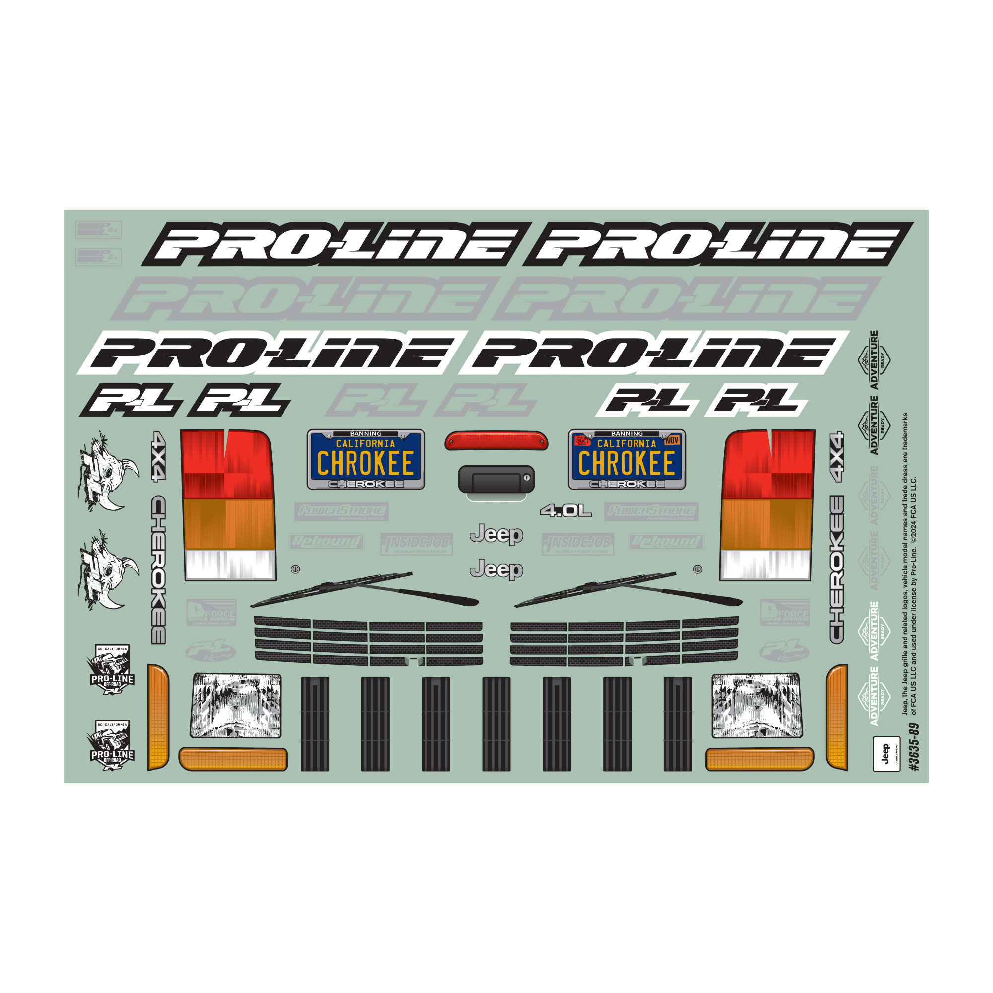 Pro-Line Racing 1/10 2001 Jeep Cherokee Clear Body 12.3” (313mm) Wheelbase Crawlers