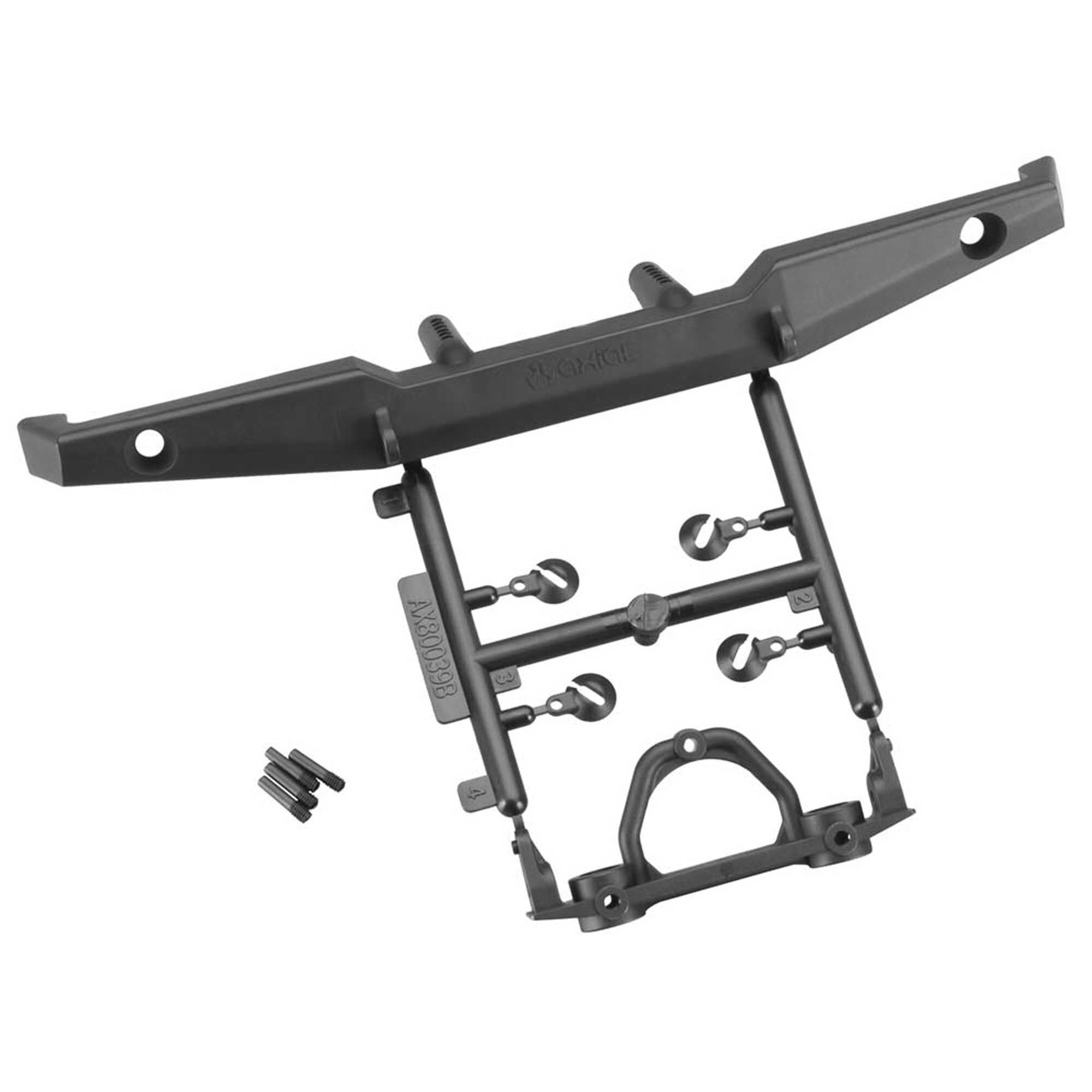 Axial Rear Plate Bumper Set: 1/10