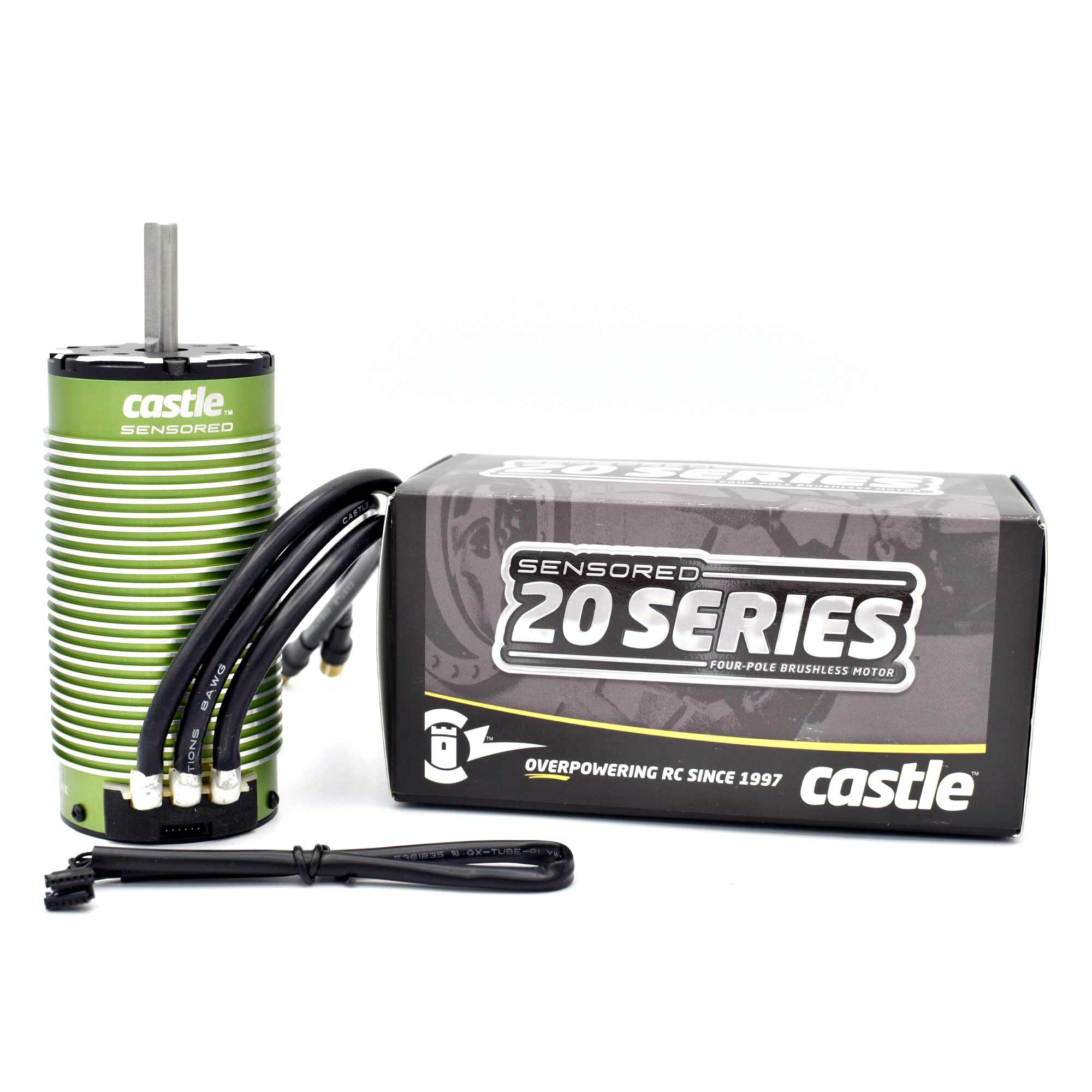 Castle Creations 4-pole Sensored Brushless Motor, 2028-800Kv 10AWG