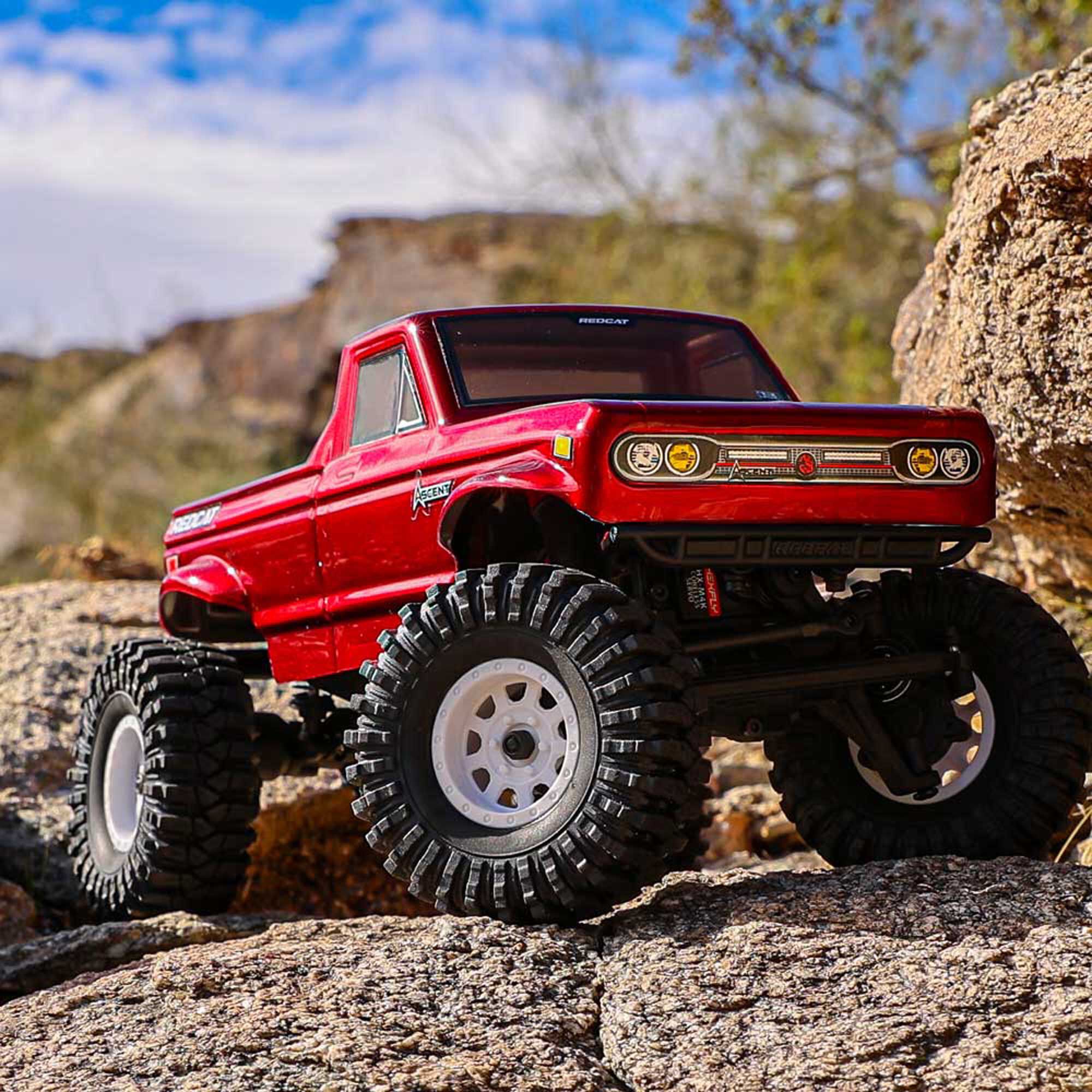Redcat Racing 1/18 Ascent-18 4x4 Brushed Electric Rock Crawler RTR, Red